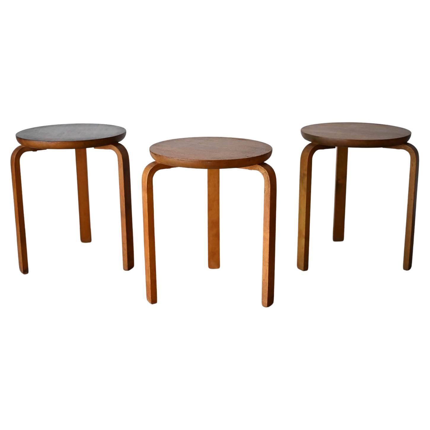 Swedish Dot Stools in the style of Alvar Aalto, ca. 1950