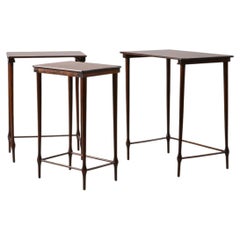 Set of 3 Swedish Modern Nesting Tables in Birch, 1940s