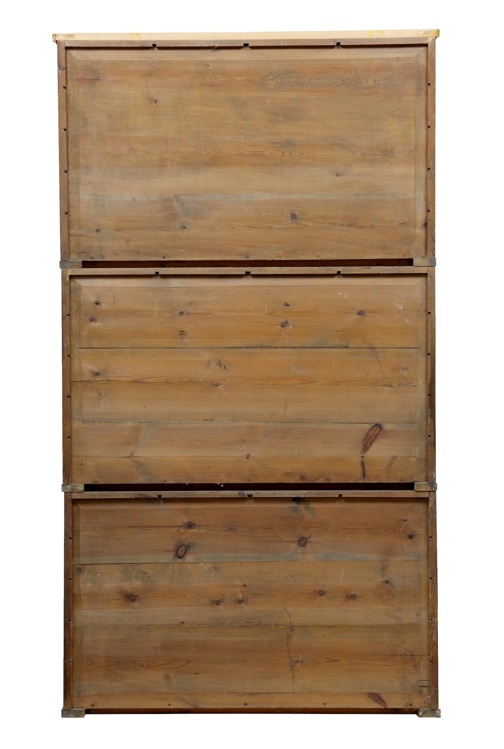 Birch Set of 3 Swedish Stackable Late 19th Century Cupboards