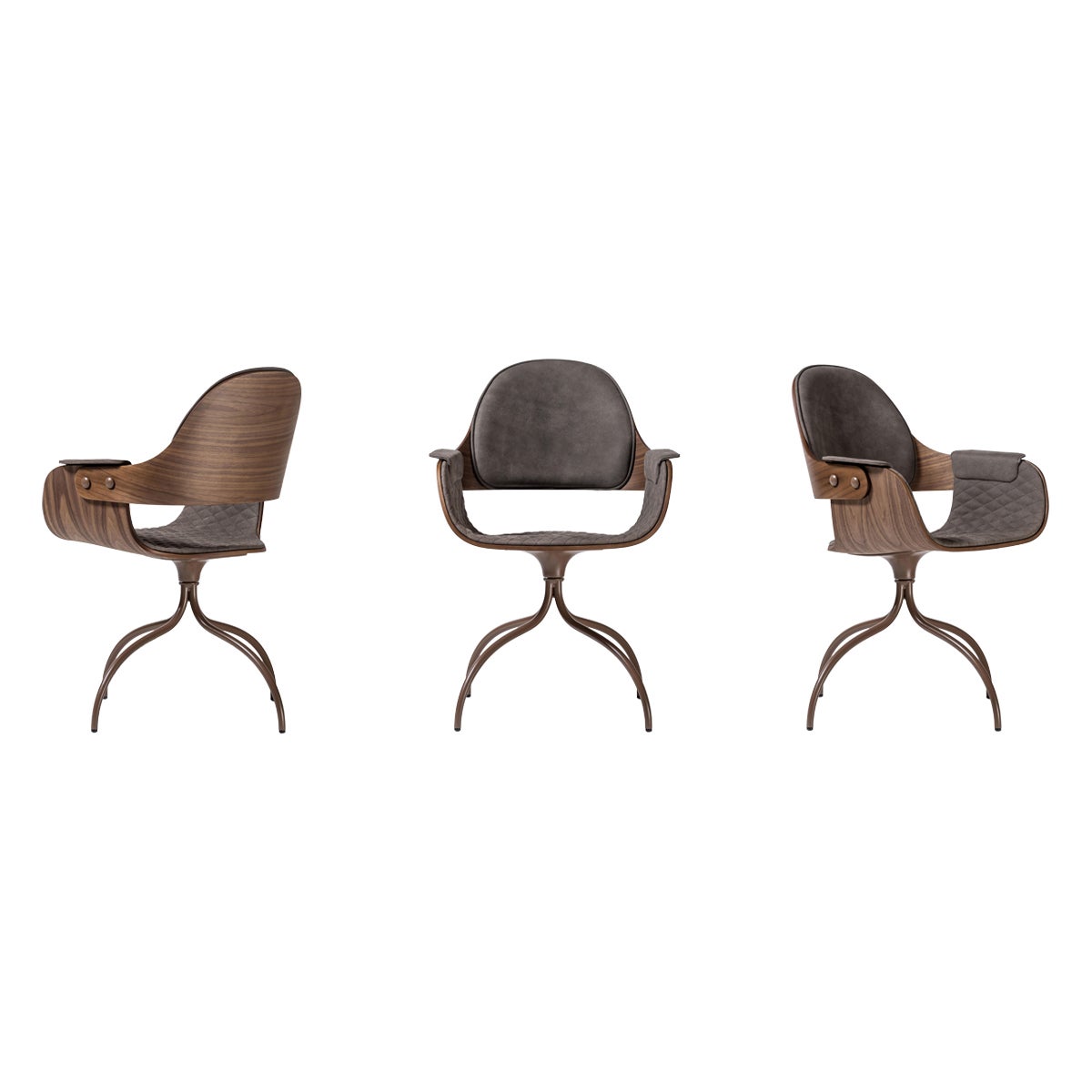 Set of 3 Swivel Showtime Chair by Jaime Hayon  For Sale