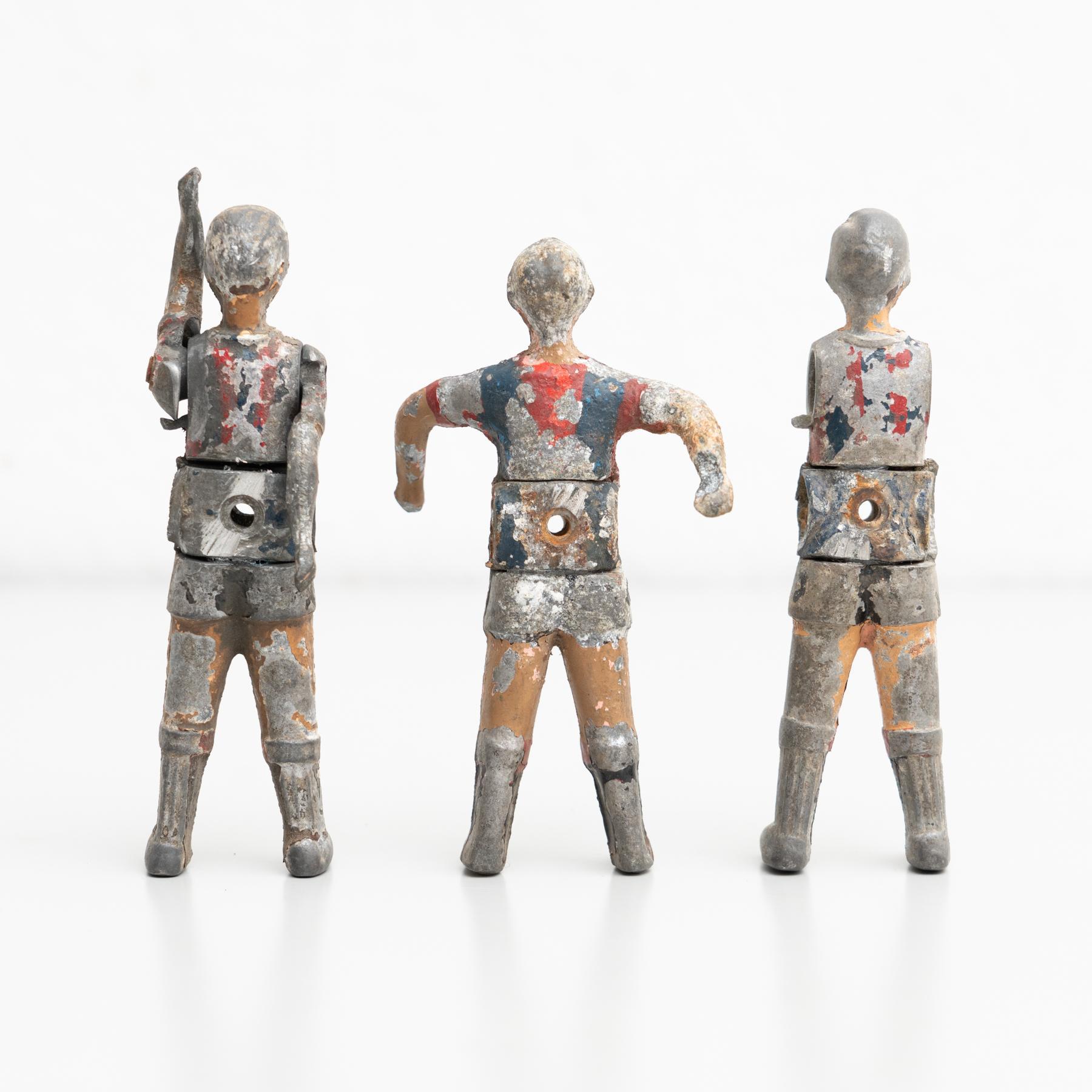 Juego de 3 Figuras Tradicionales Españolas de Futbolín, circa 1950 en venta 4