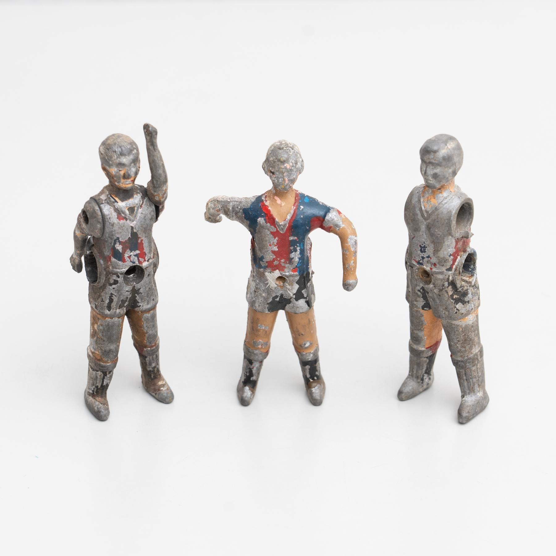 Juego de 3 Figuras Tradicionales Españolas de Futbolín, circa 1950 en Bueno estado para la venta en Barcelona, ES