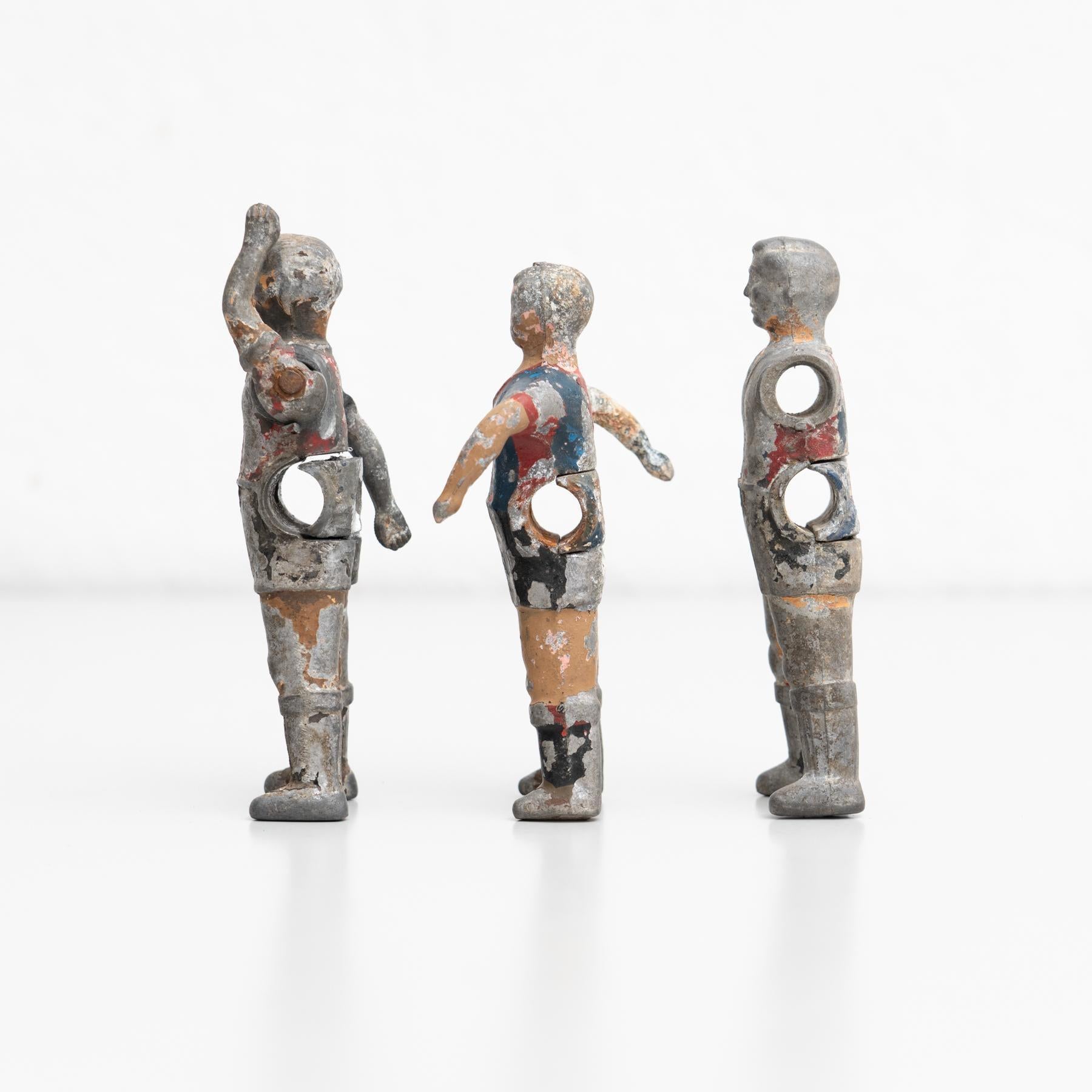 Juego de 3 Figuras Tradicionales Españolas de Futbolín, circa 1950 en venta 1