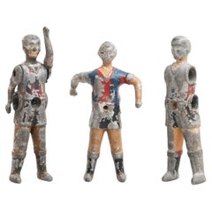 Satz von 3 Tischfußballfiguren Traditionelle spanische Figuren, um 1950