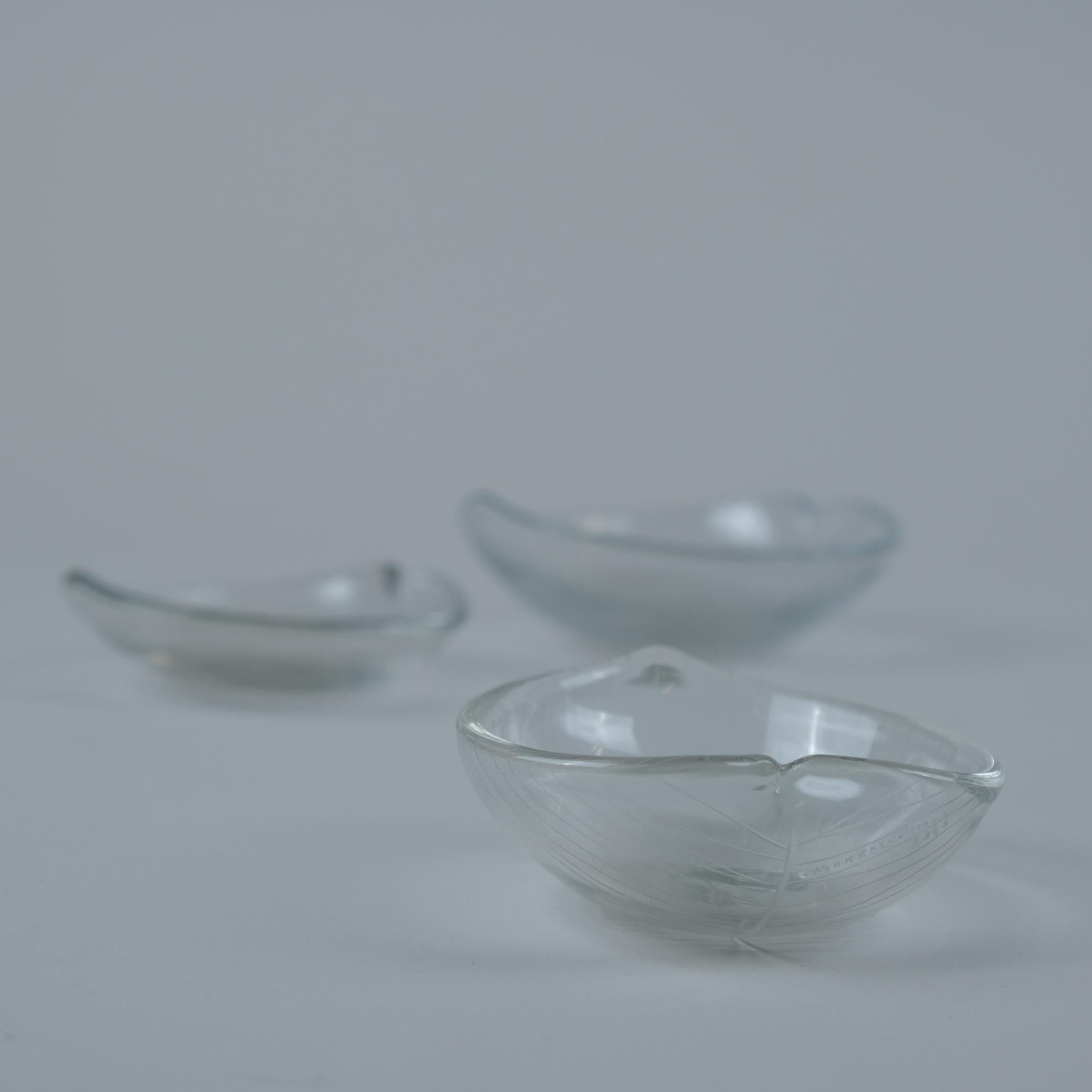 Set of 3 Tapio Wirkkala Line-engraved 