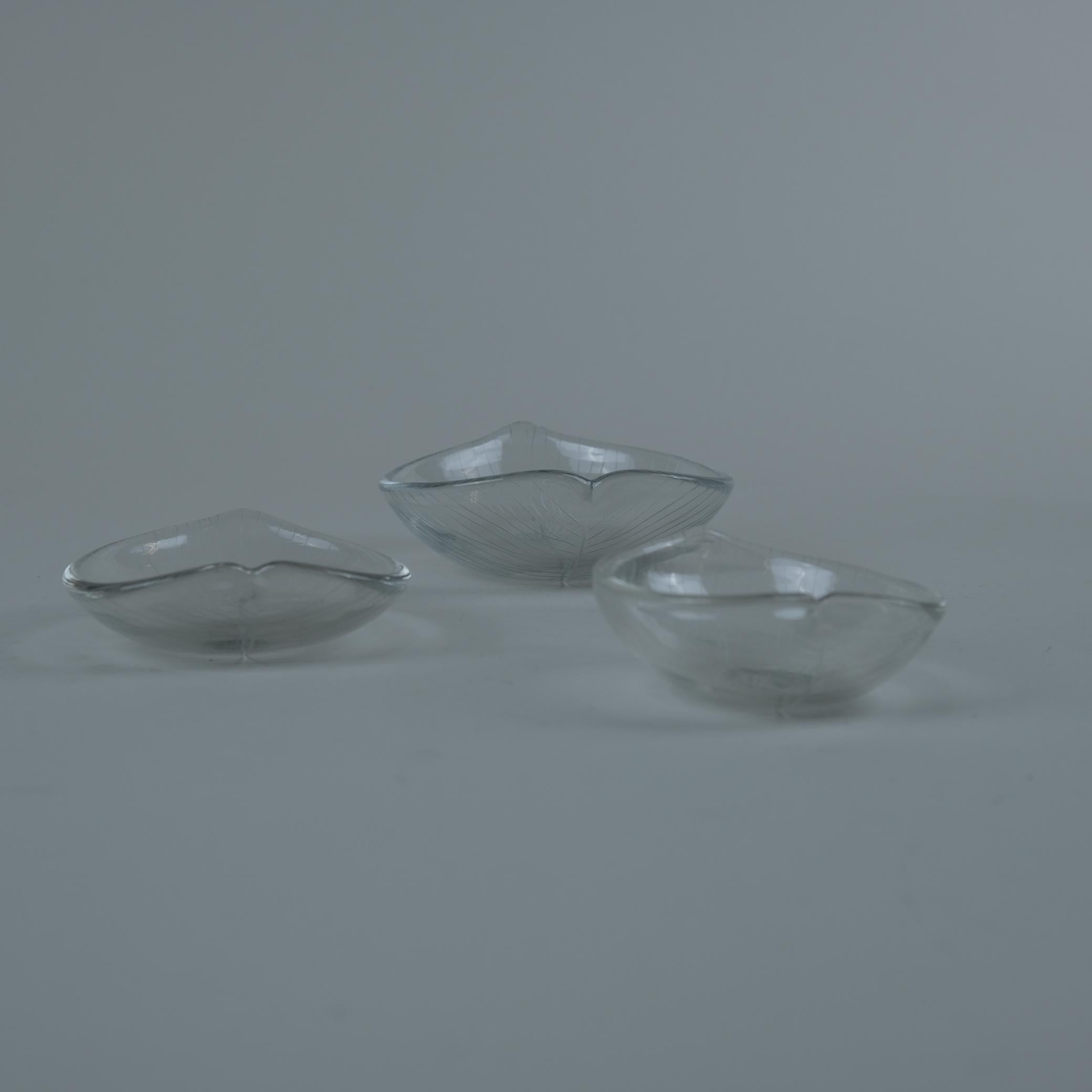 Set of 3 Tapio Wirkkala Line-engraved 