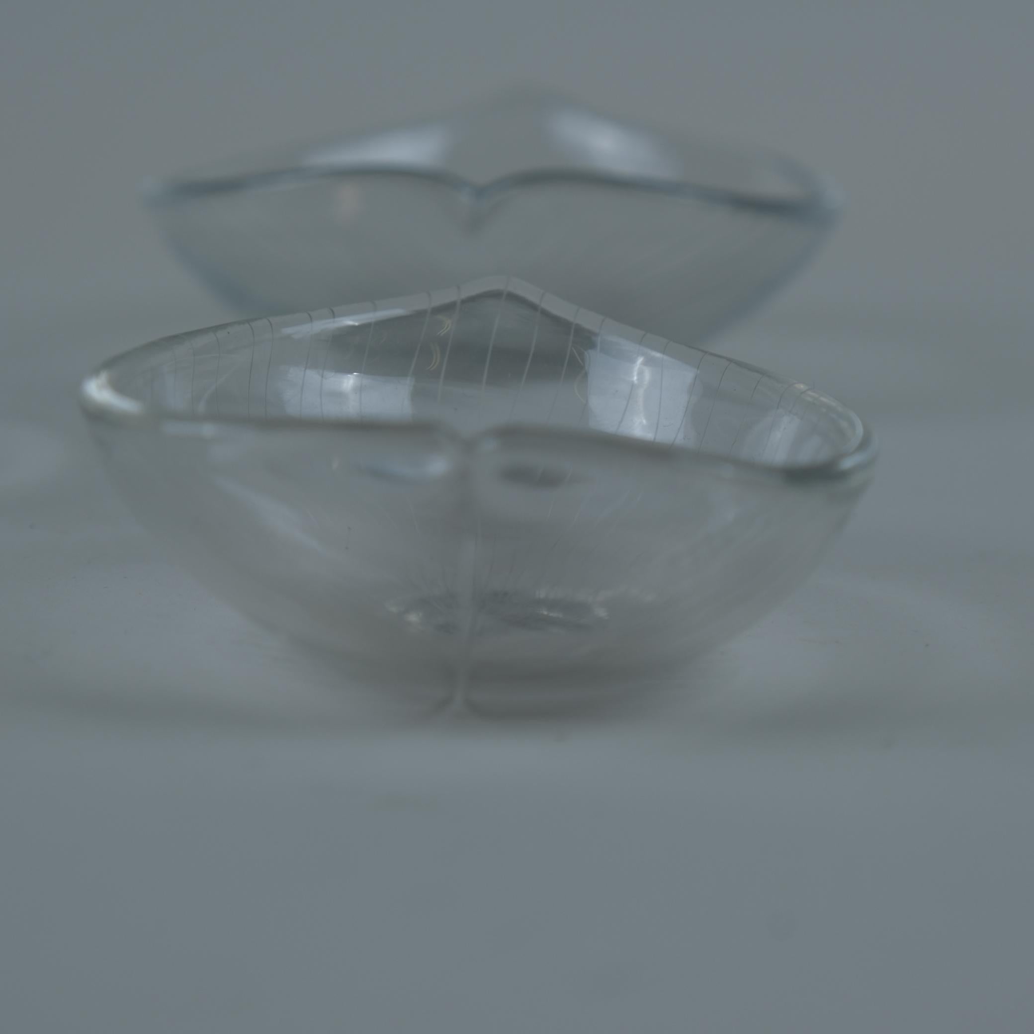 Blown Glass Set of 3 Tapio Wirkkala Line-engraved 