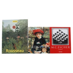 Set of 3 Taschen Art Books on Escher, Renoir, and Rousseau