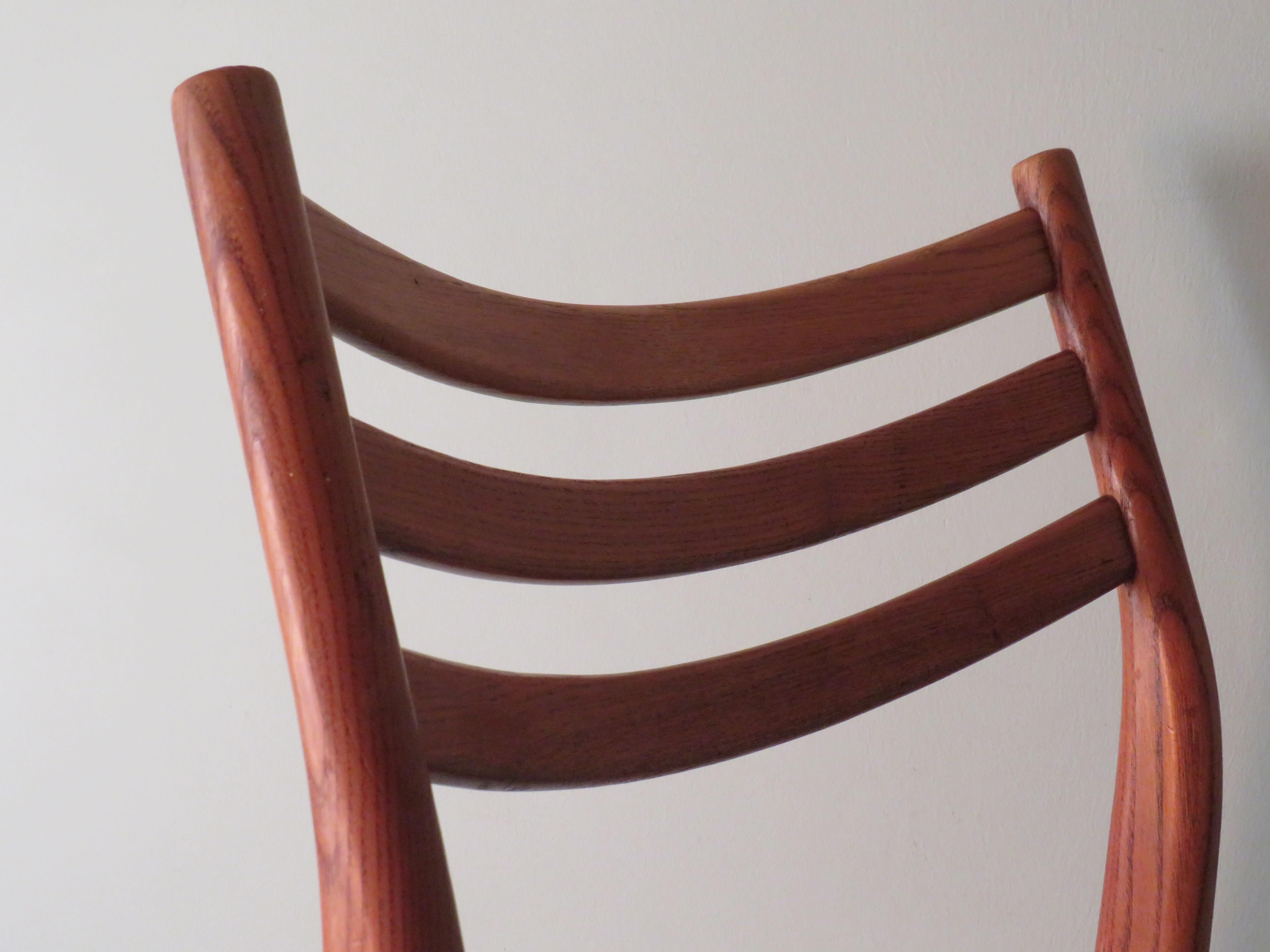 Set of 3 Teak Dining Room Chairs, Danish Design 1960-1970 For Sale 9
