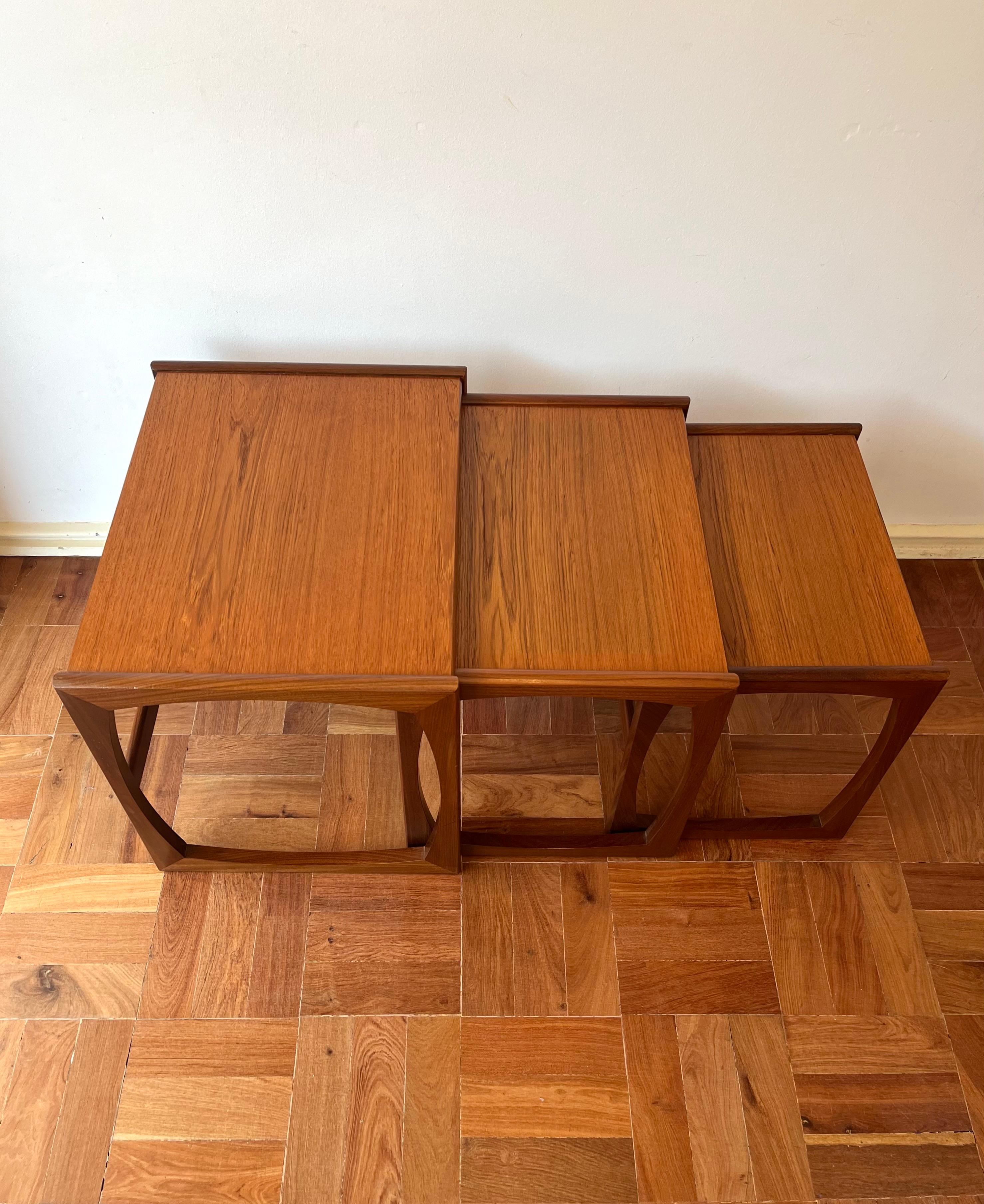 set of 3 teak nesting table, G-Plan, 1960s For Sale 4