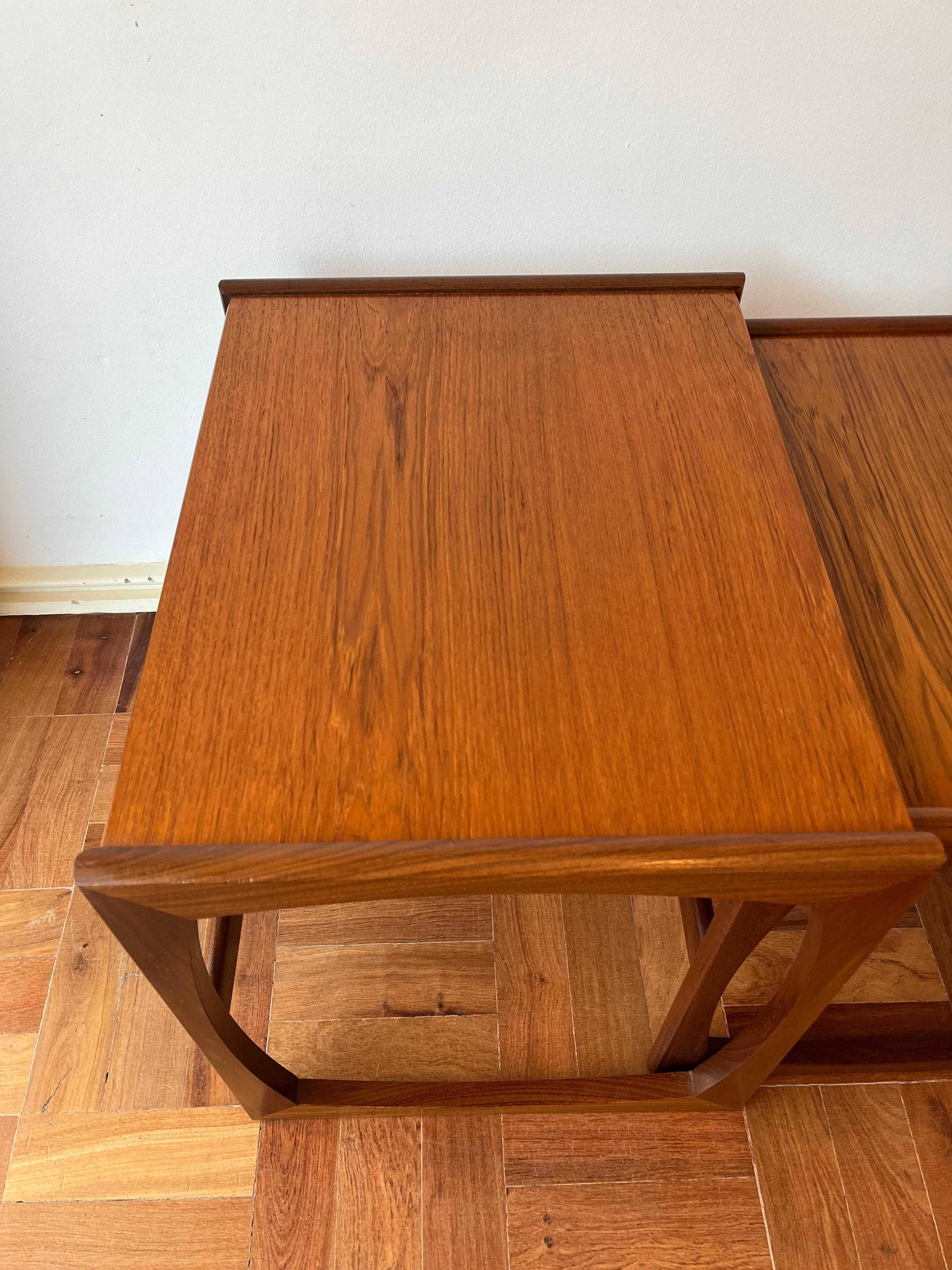 set of 3 teak nesting table, G-Plan, 1960s For Sale 5