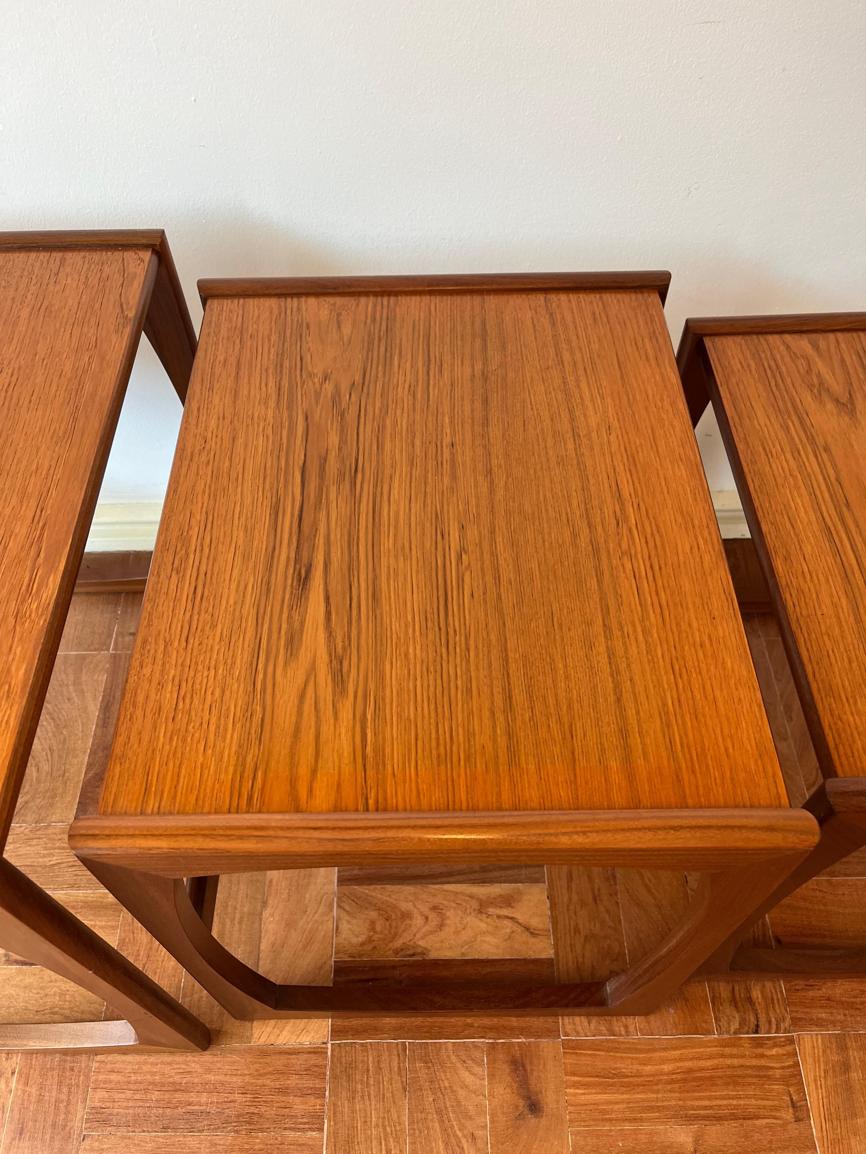 set of 3 teak nesting table, G-Plan, 1960s For Sale 6