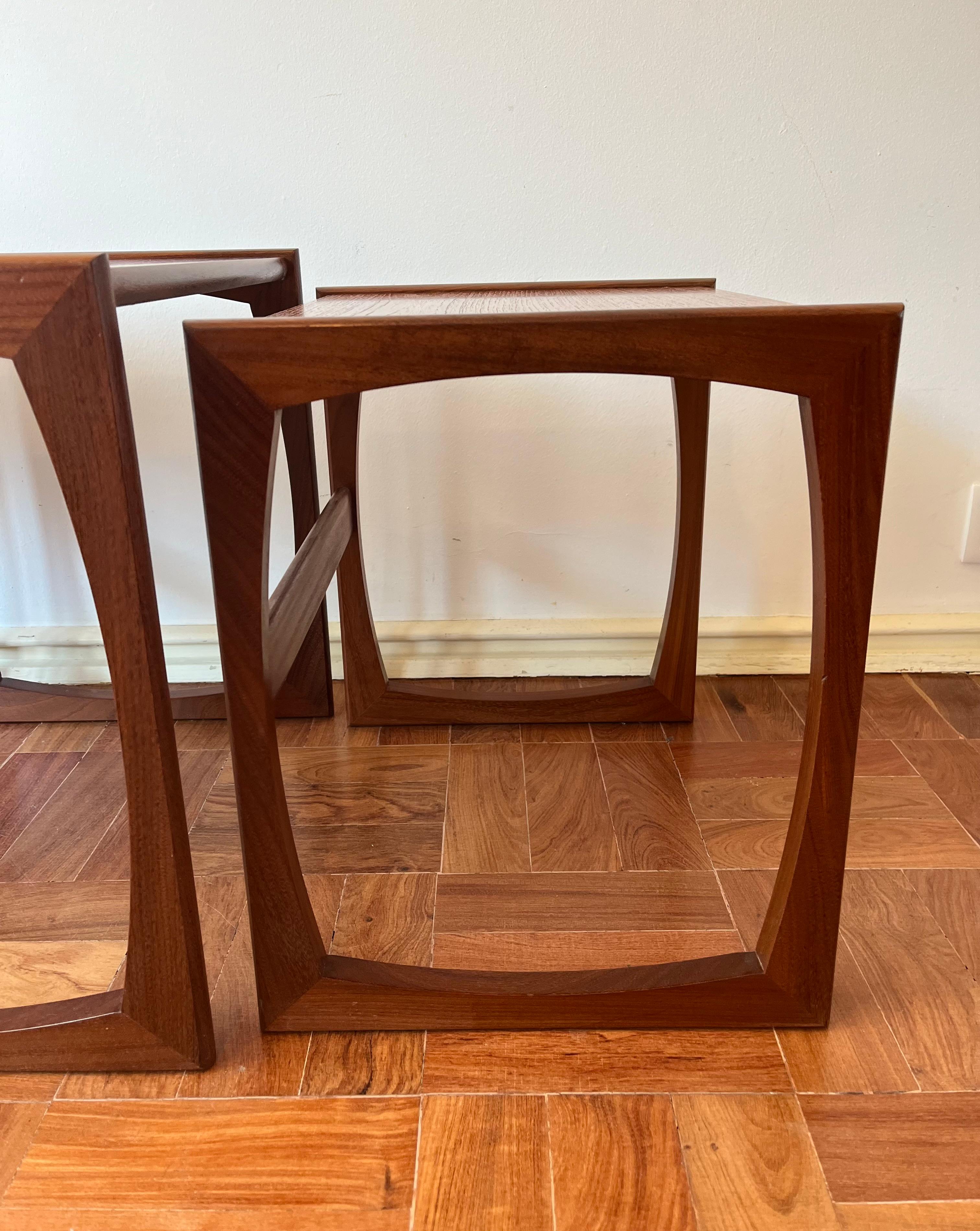 set of 3 teak nesting table, G-Plan, 1960s For Sale 8