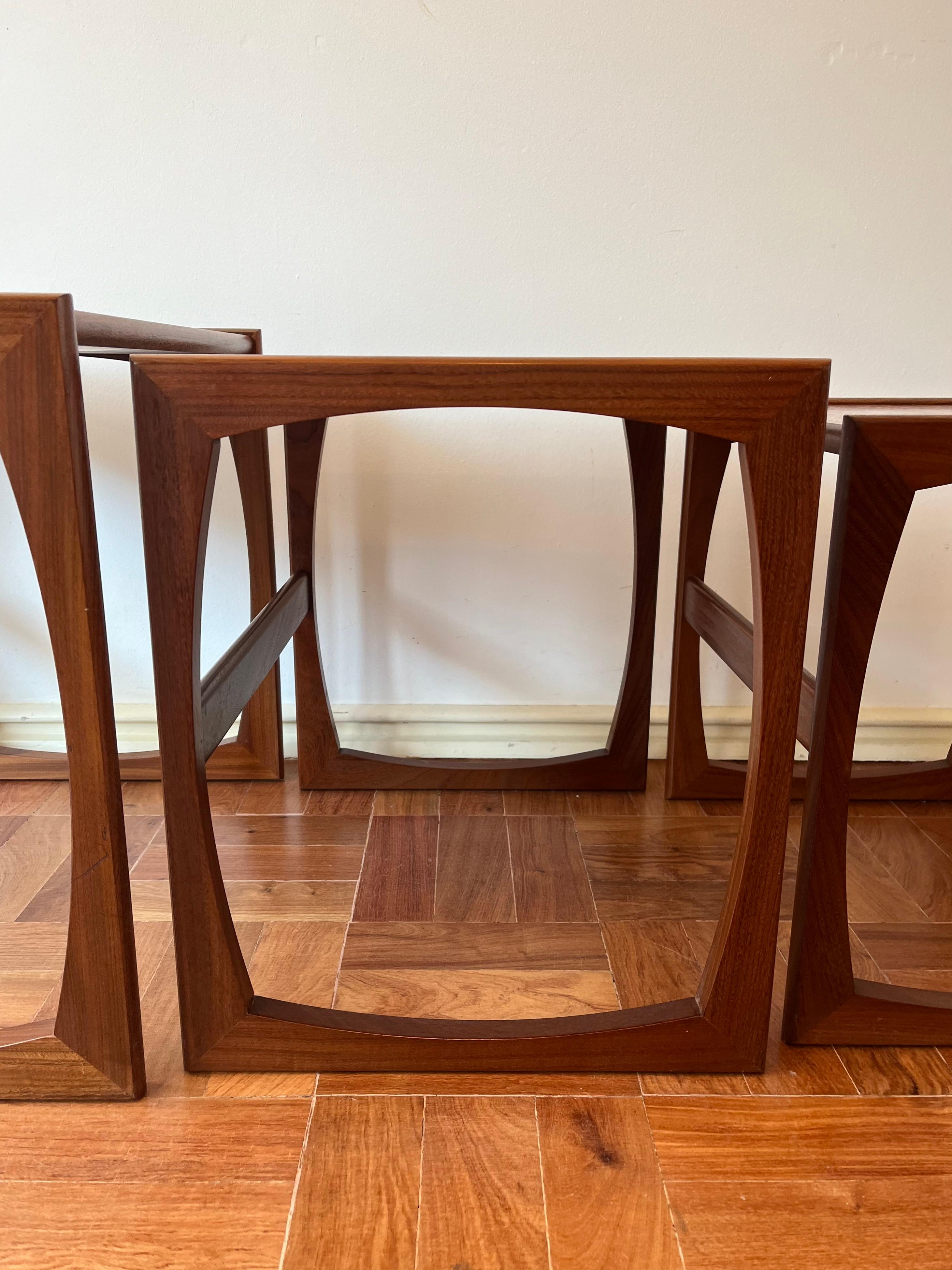 set of 3 teak nesting table, G-Plan, 1960s For Sale 9