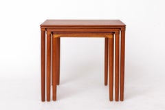 Set of 3 Teak Nesting Tables – 1970s Danish Mid-Century Modern Design, Vintage