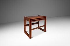 Set of 3 Teak Nesting Tables by Arne Hovmand-Olsen, Mogens Kold, Denmark, 1960s