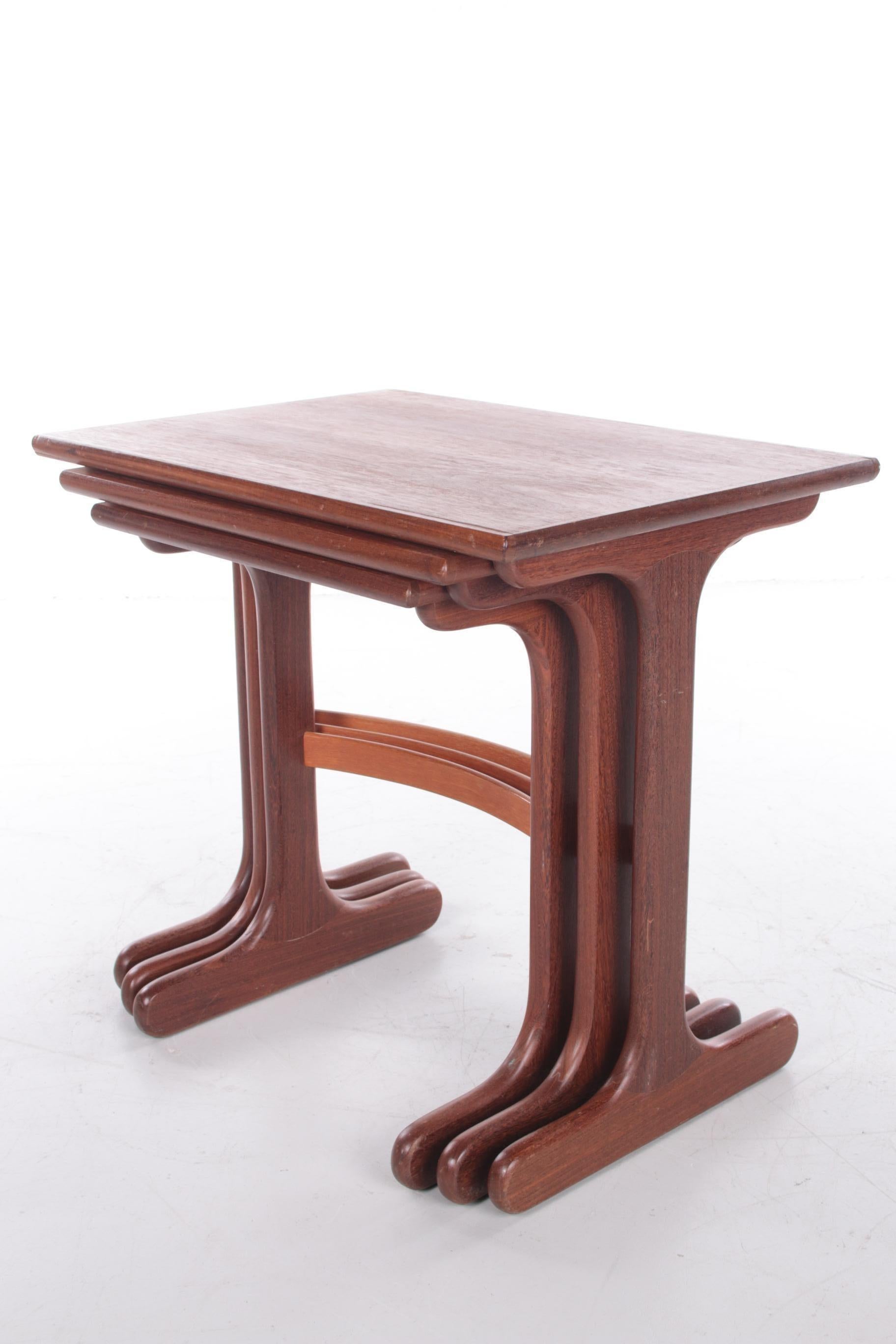 Teak Wood Side Tables for G-plan, 1960s Set of 3  1
