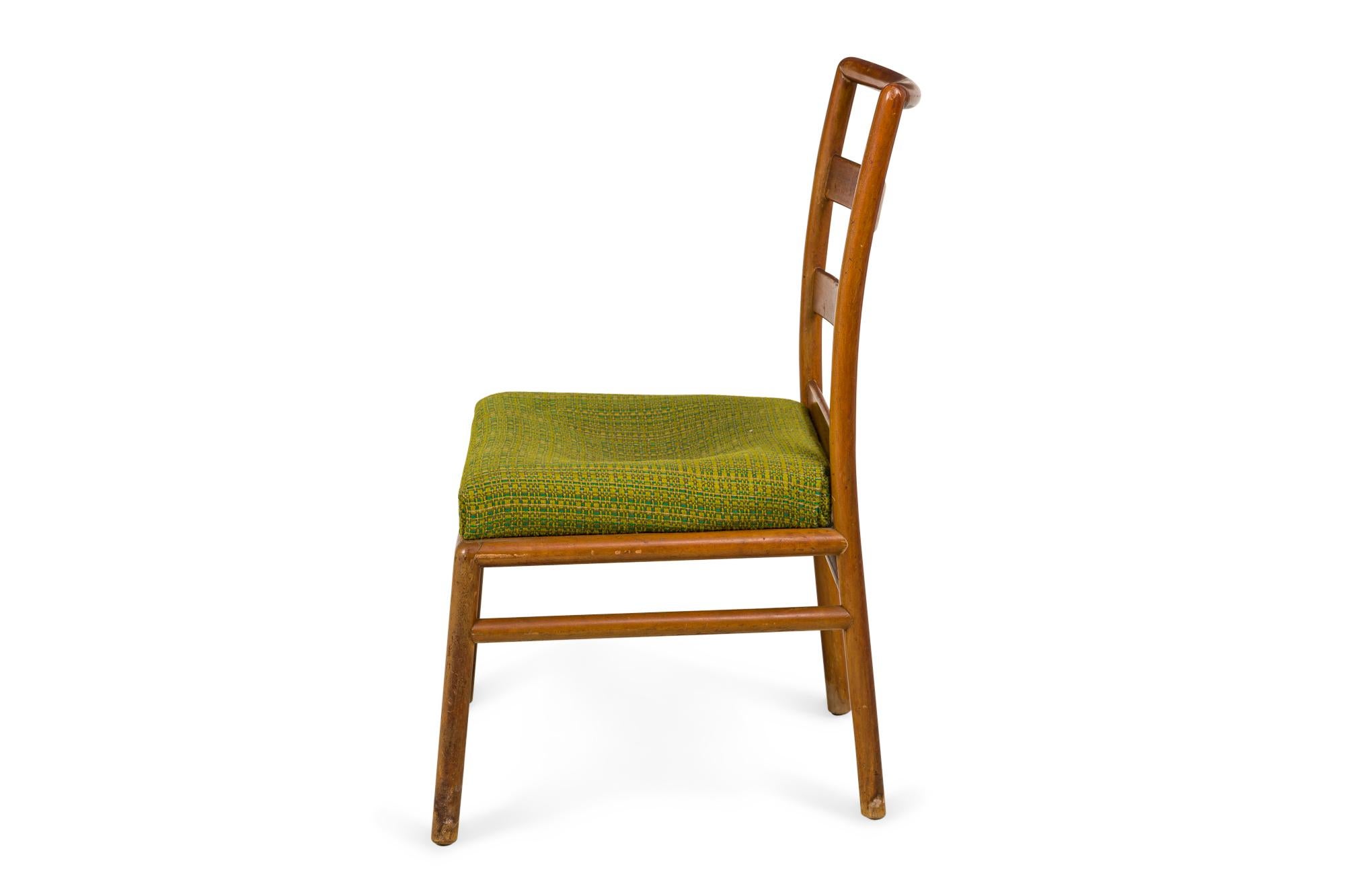 Satz von 3 T.H. Robsjohn-Gibbings für Widdicomb Ladder Back Green Seat Dining Chai im Angebot 3