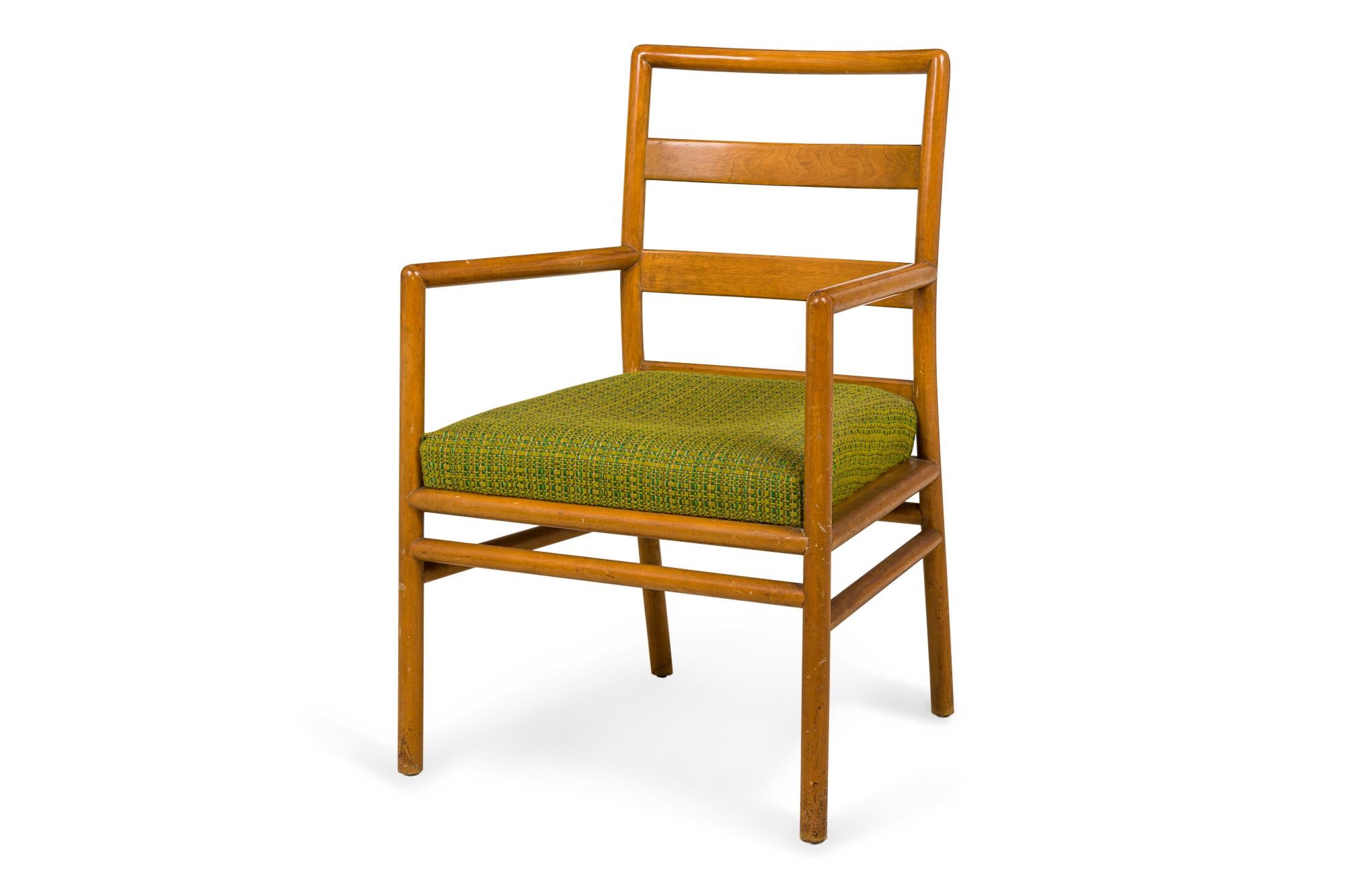 Satz von 3 T.H. Robsjohn-Gibbings für Widdicomb Ladder Back Green Seat Dining Chai (amerikanisch) im Angebot