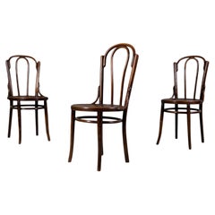 Set of 3 Thonet Chairs, Bent Beech Wood