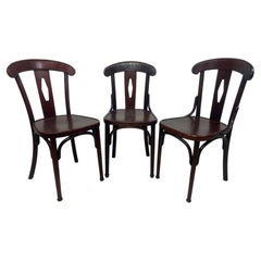 Set of 3 Thonet dining chairs no.164