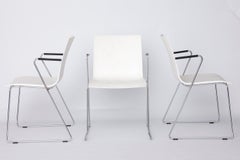 Set of 3 Thonet Stackable Chairs – Vintage Conference or Dining Chairs, 2000s