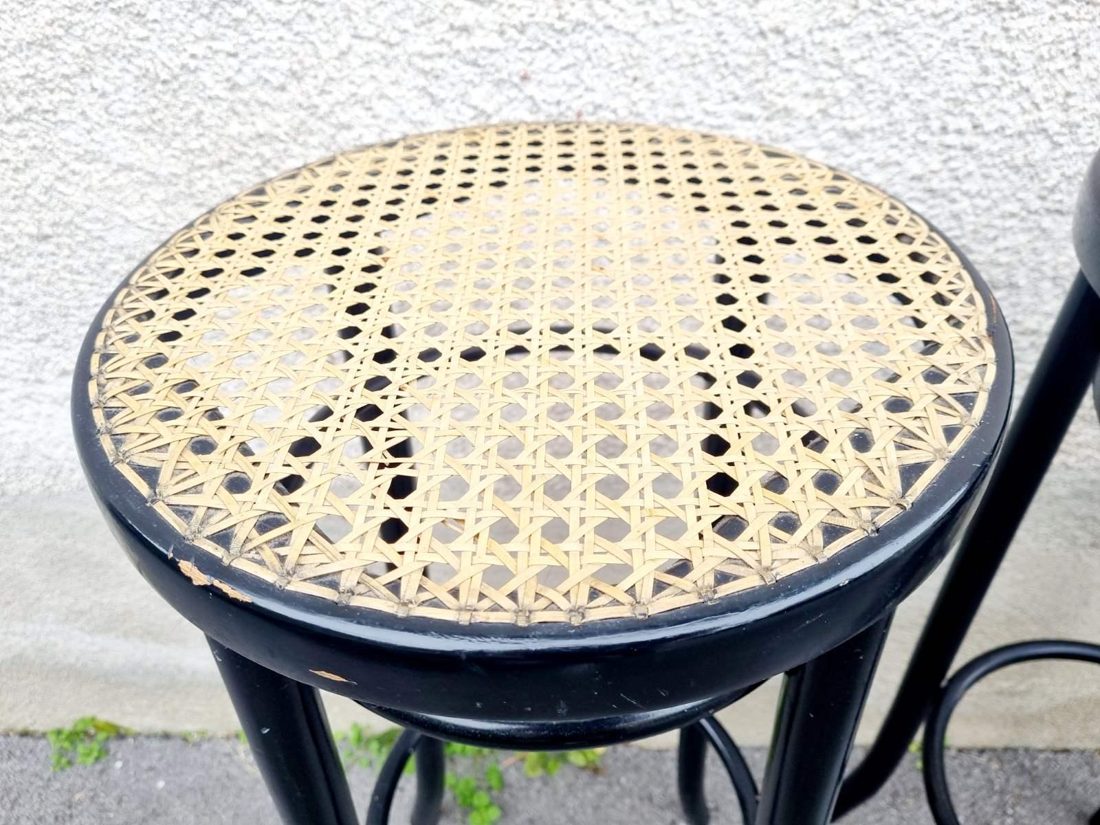 Set of 3 Thonet Style Bar Stools, Italy 60s For Sale 5