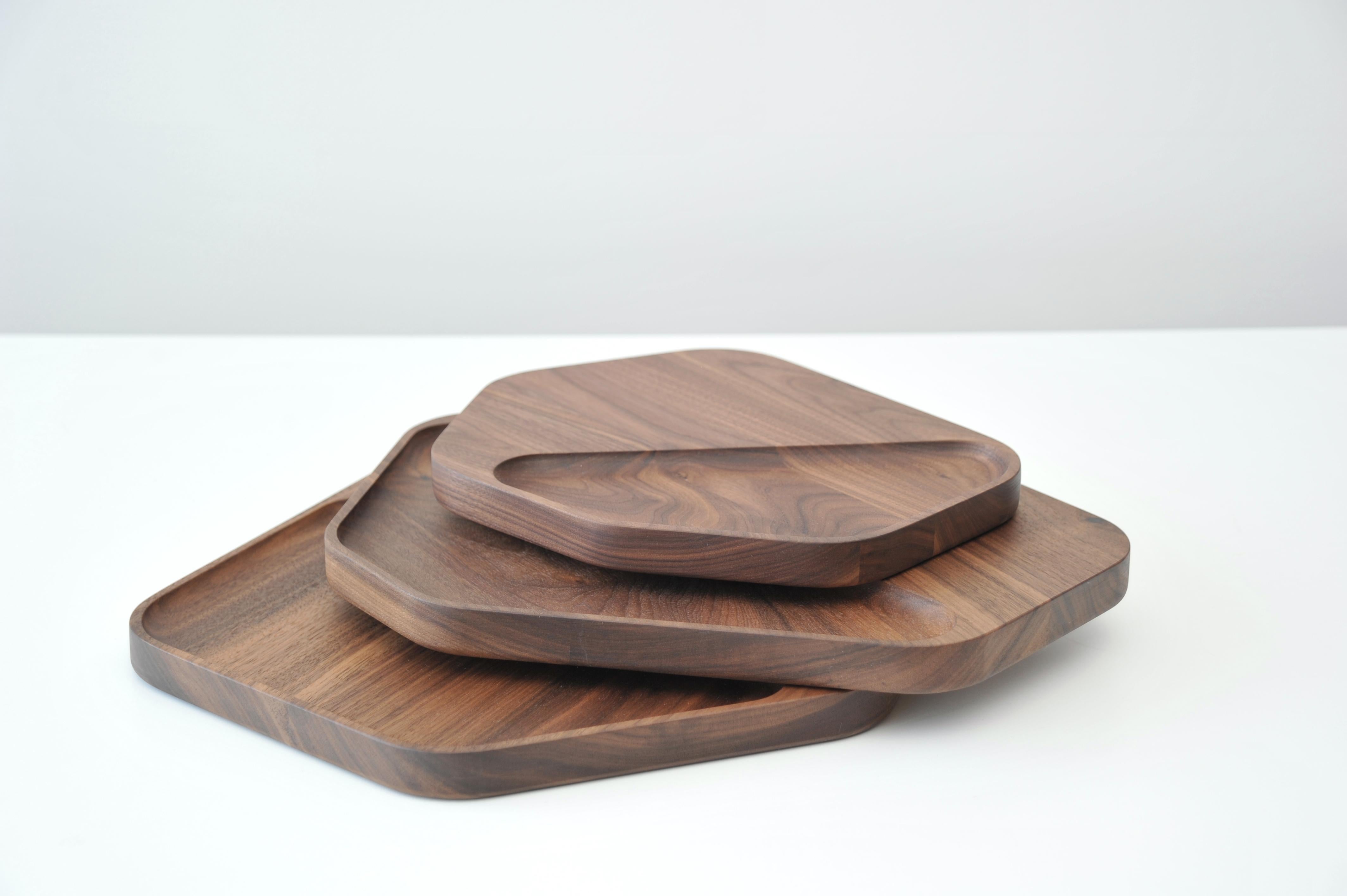 Set of 3 Tidal POOL Tray by Hollis & Morris In New Condition In Geneve, CH