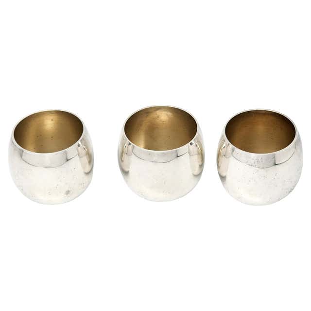 Set of 7 Baldwin and Miller Sterling Silver Cordial Shot Cup Goblets ...