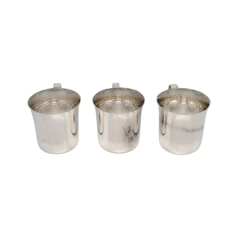 Set of 3 Tiffany and Co. Sterling Silver Baby Cups 23245 at 1stDibs