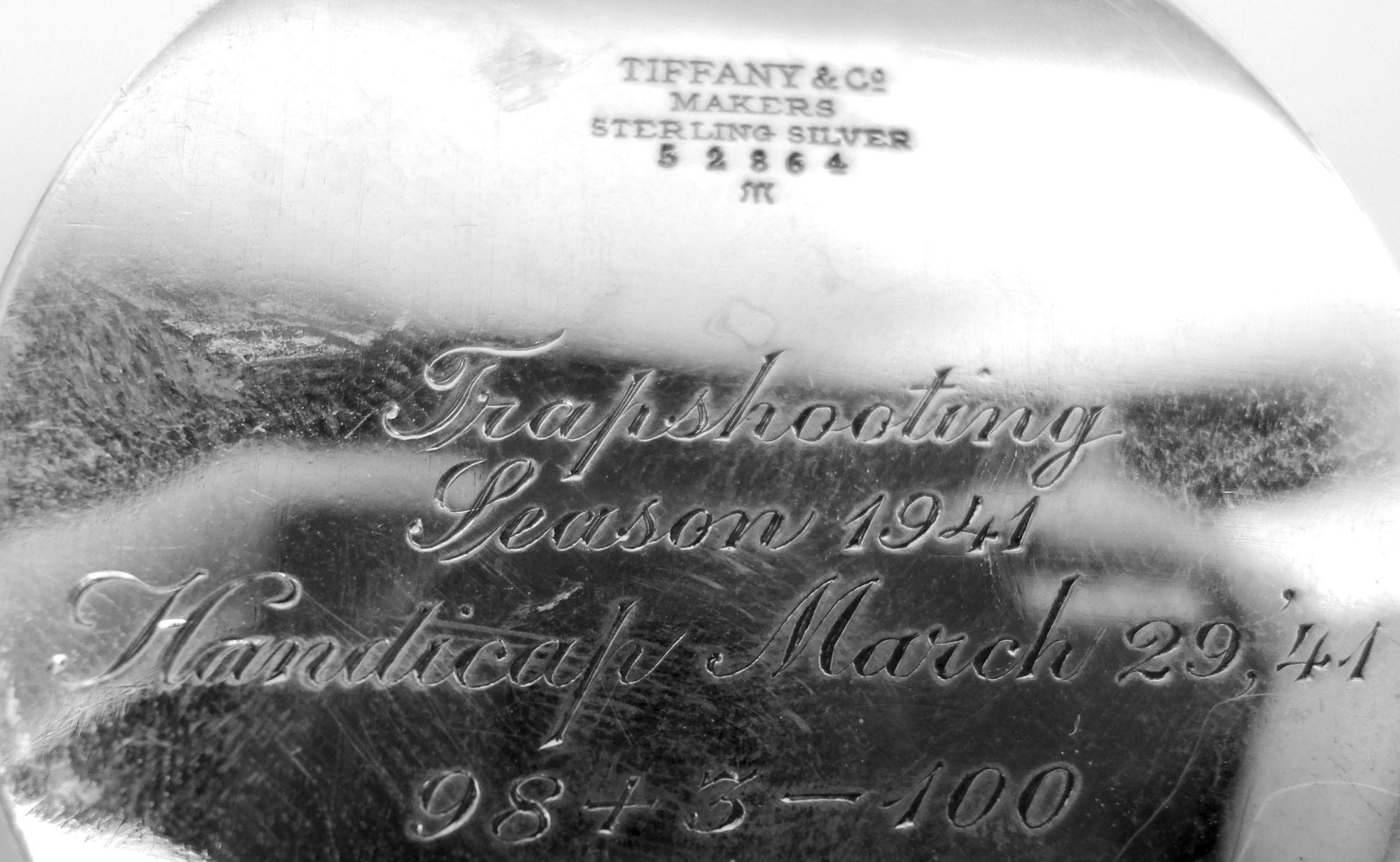 Appliqué Set of 3 Tiffany Tumblers Awarded as New York Athletic Club Trophies For Sale