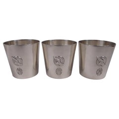 Set of 3 Tiffany Tumblers Awarded as New York Athletic Club Trophies