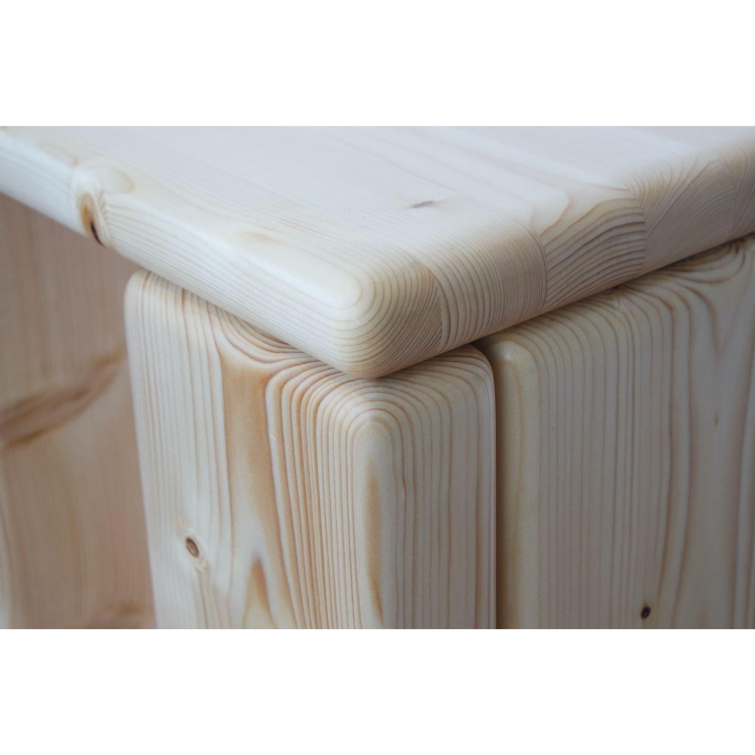 Set of 3 Timber Stools by Onno Adriaanse For Sale 1