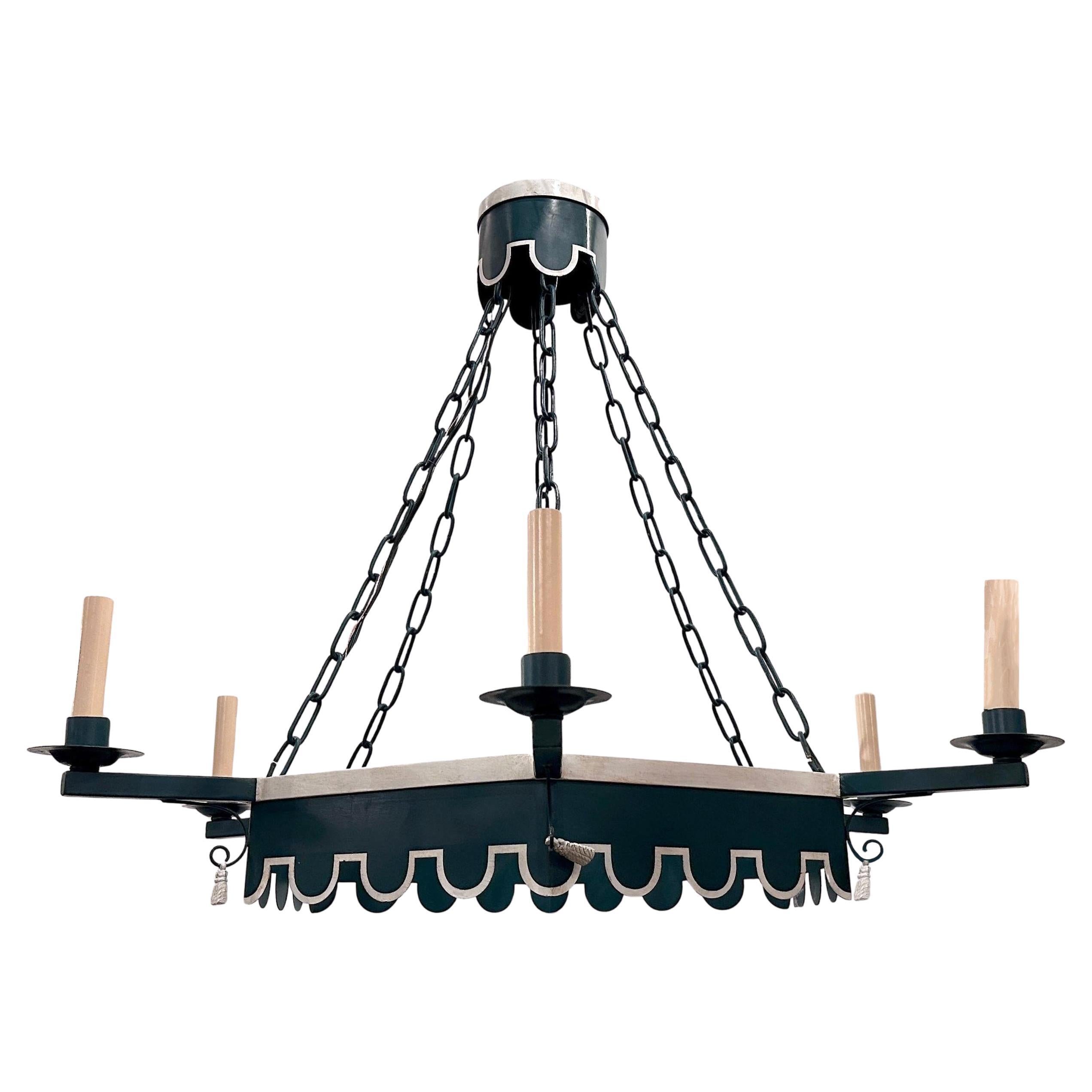 Set of 3 Tole Chandeliers, Sold Individually