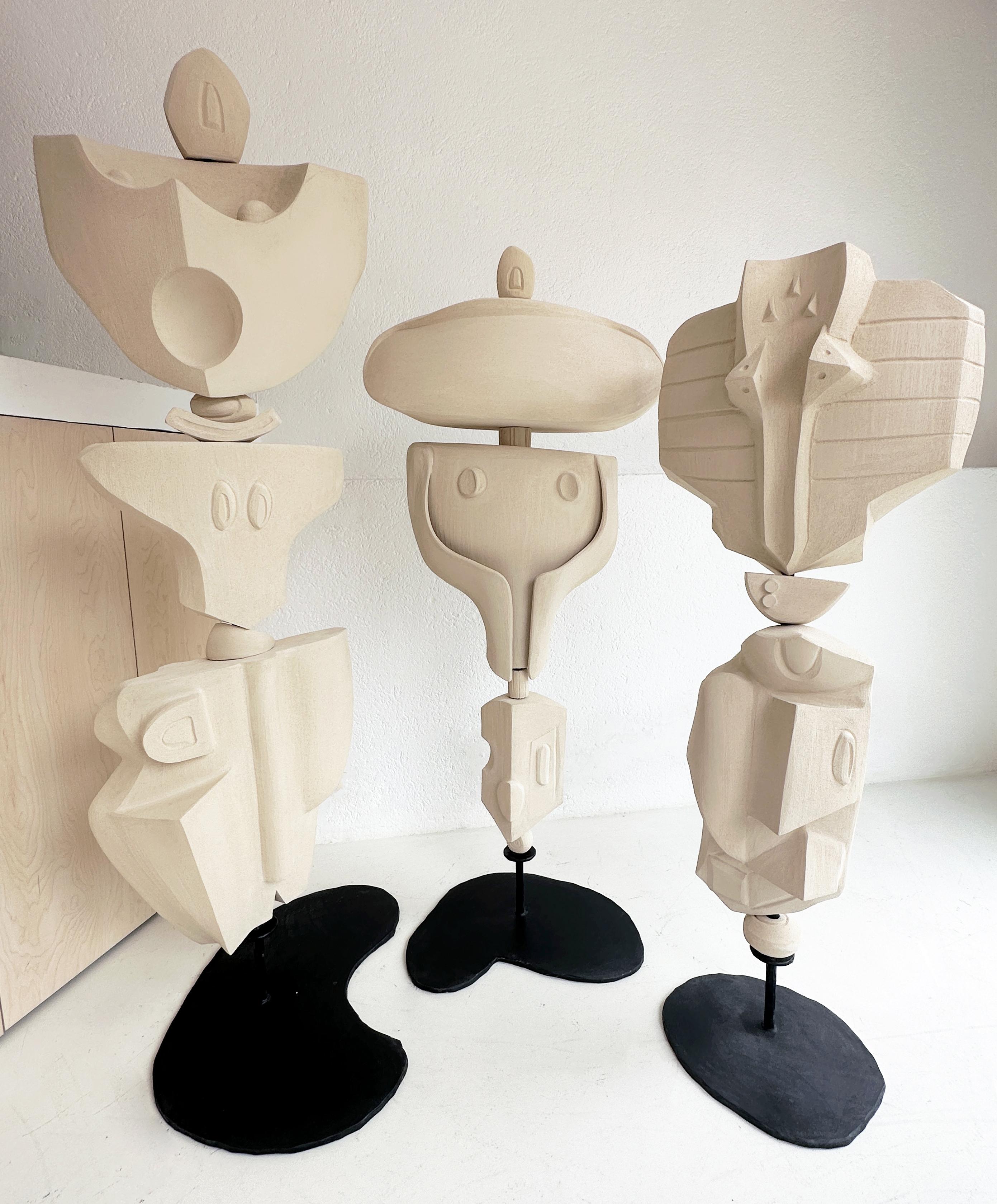 Set of 3 Totem by Olivia Cognet
Dimensions: Small: 170 cm, Medium: 190 cm, Large: 220 cm 
Materials: Ceramic.

Each of Olivia’s handmade creations is a unique work of art, the snapshot of a precious moment captured in a world of fast