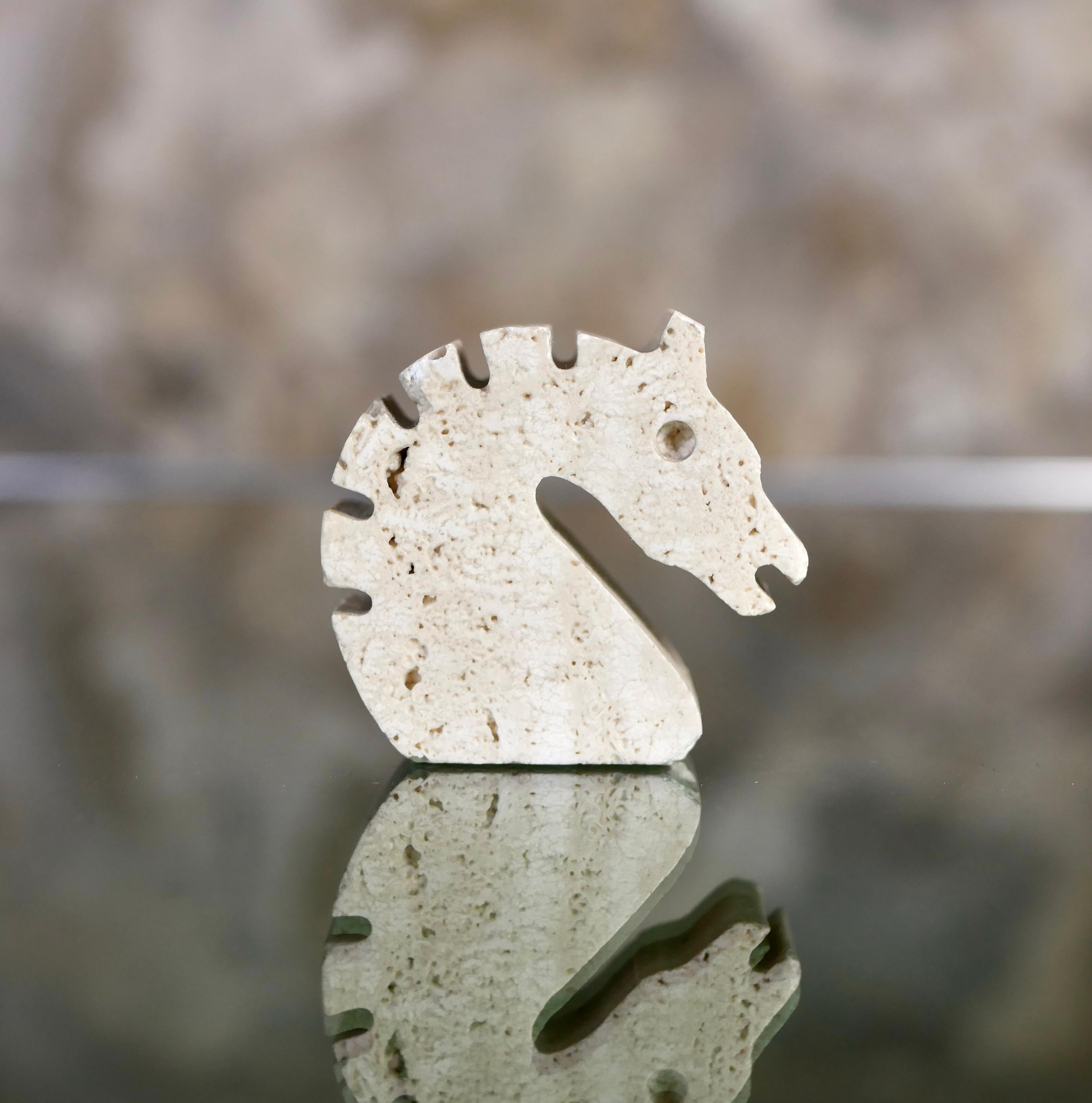 Set of 3 travertine sculptures of horses by Fratelli Mannelli, 1970s For Sale 4