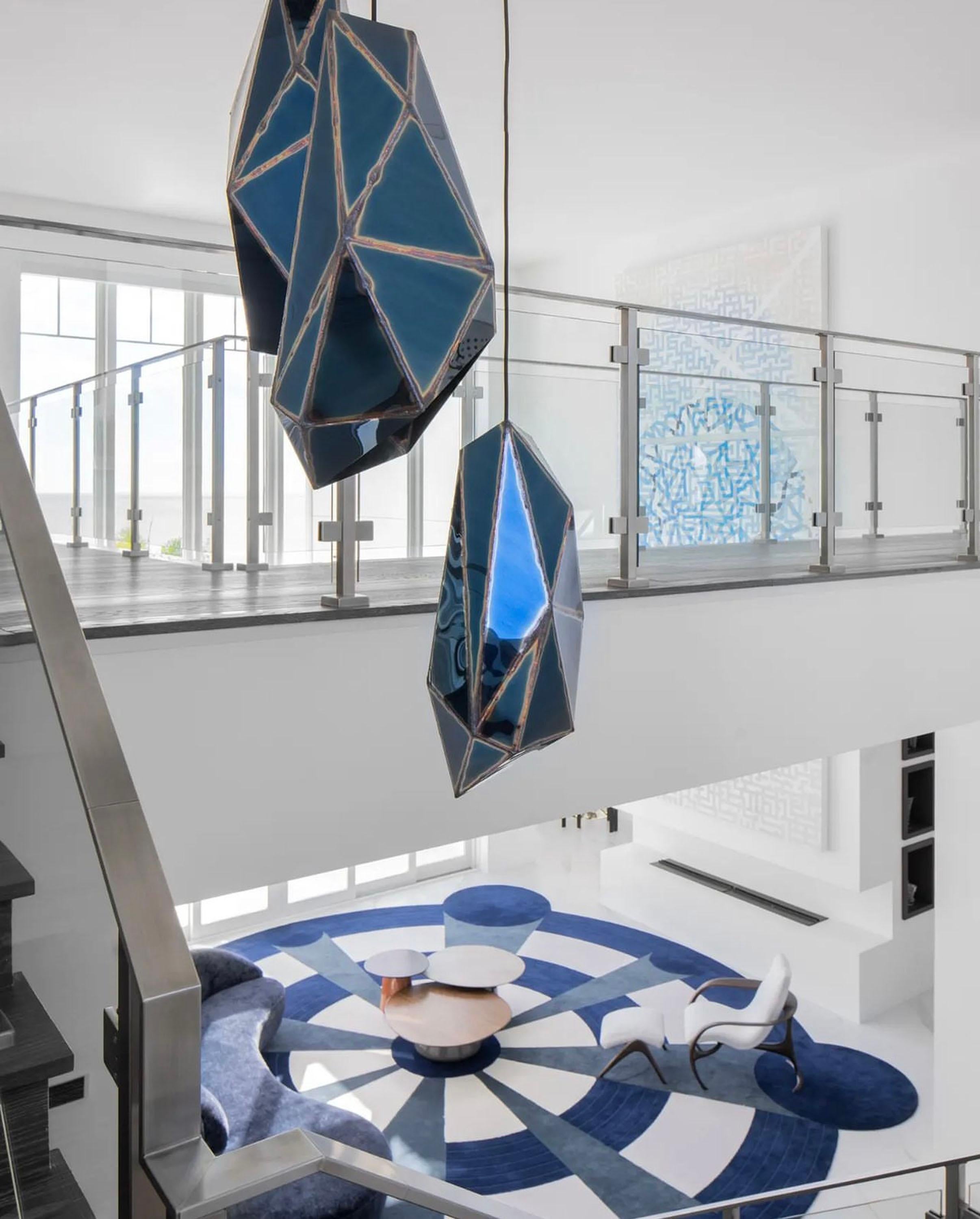 Lot de 3 lampes suspendues Traxler en acier poli miroir par Julian Mayor Neuf - En vente à Geneve, CH