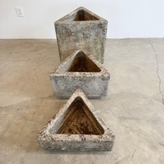 Set of 3 Triangular Planters by Willy Guhl, 1960s Switzerland