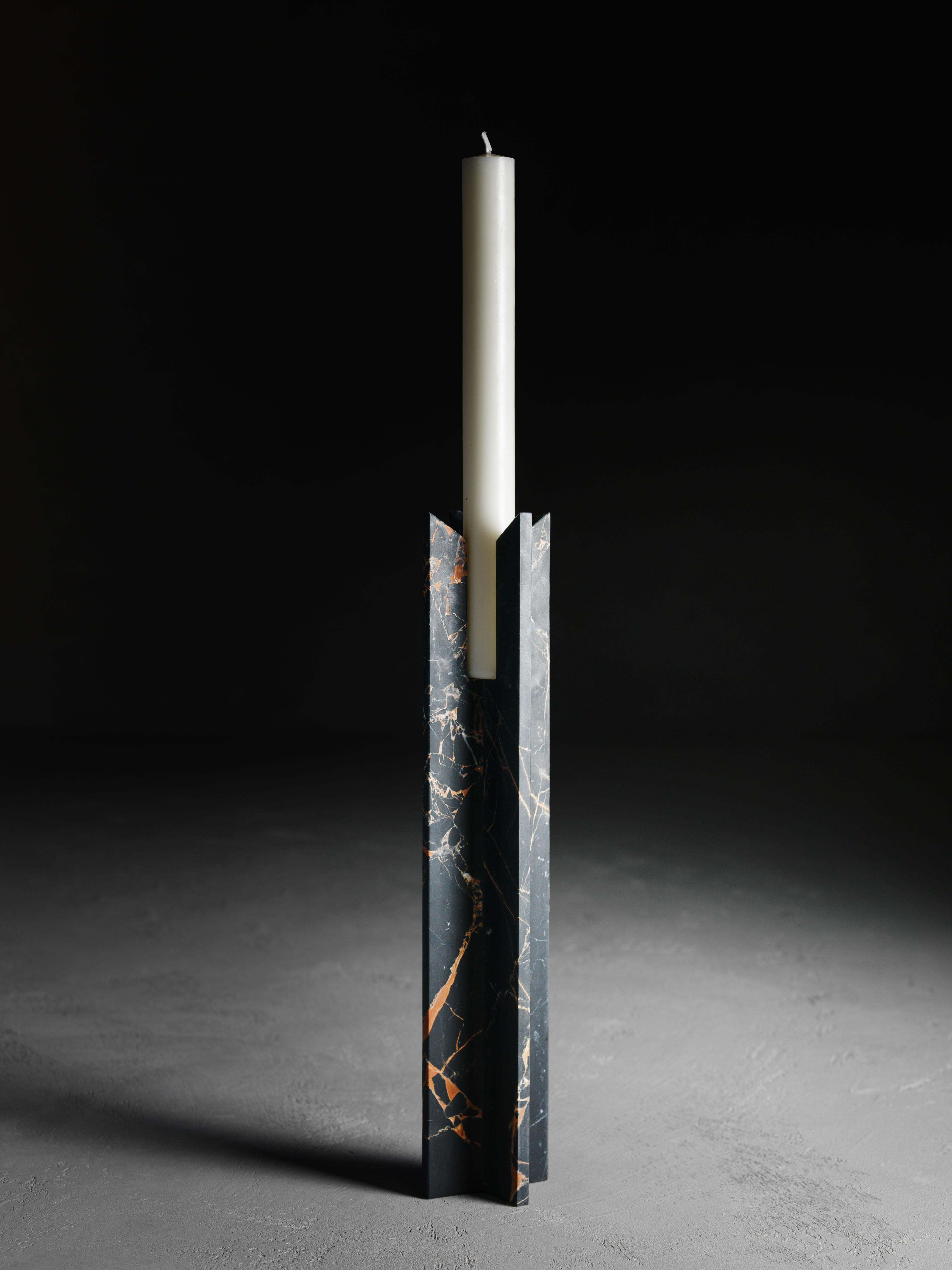 Italian Set Of 3 Trinity Candlesticks by Kreoo For Sale