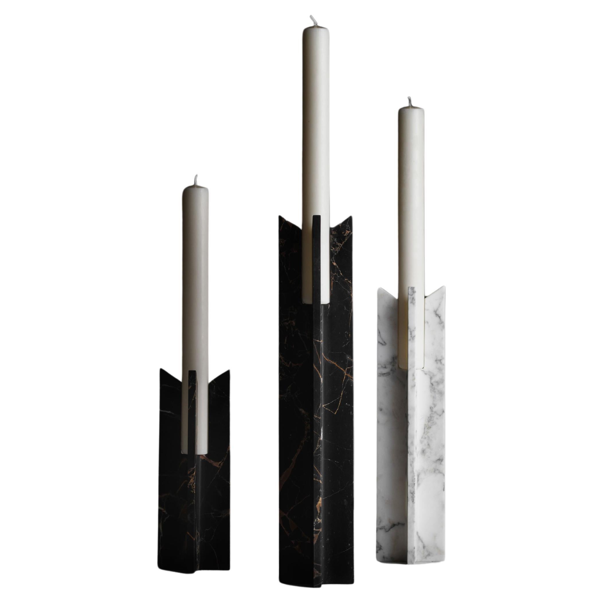Set von 3 Trinity-Kerzenständern von Kreoo
