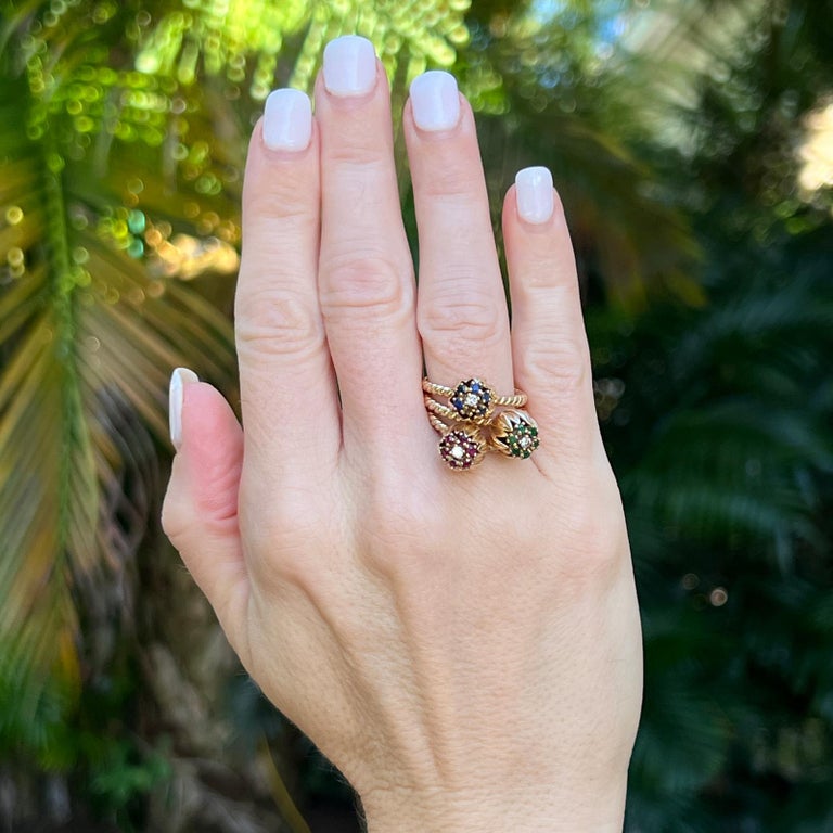Vintage tulip rings deals
