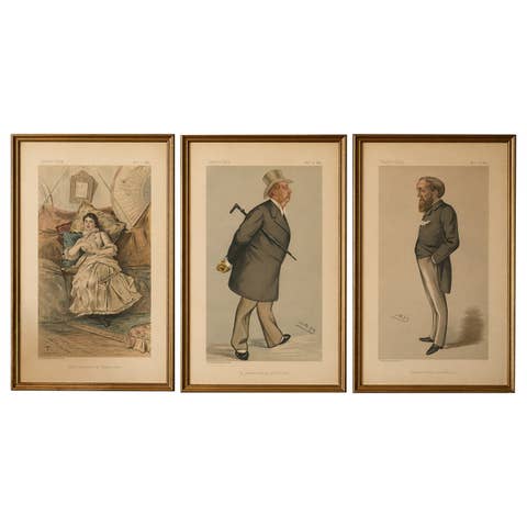 Set of 3 Vanity Fair Caricatures – Aristocracy & Politics Portraits 1883