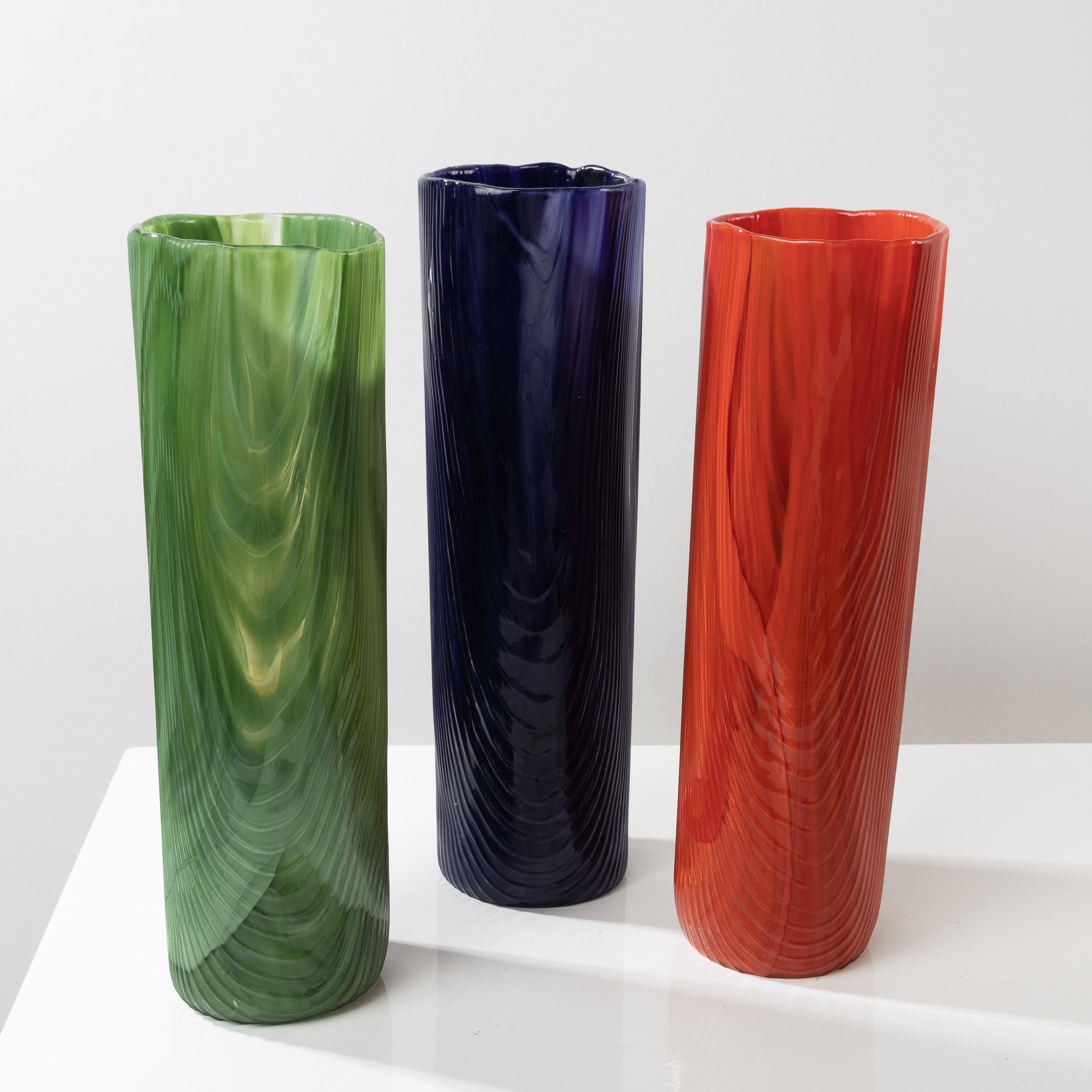 Italian Set of 3 Vases from the “Tronchi” Series by Toni Zuccheri, Venini, Italy