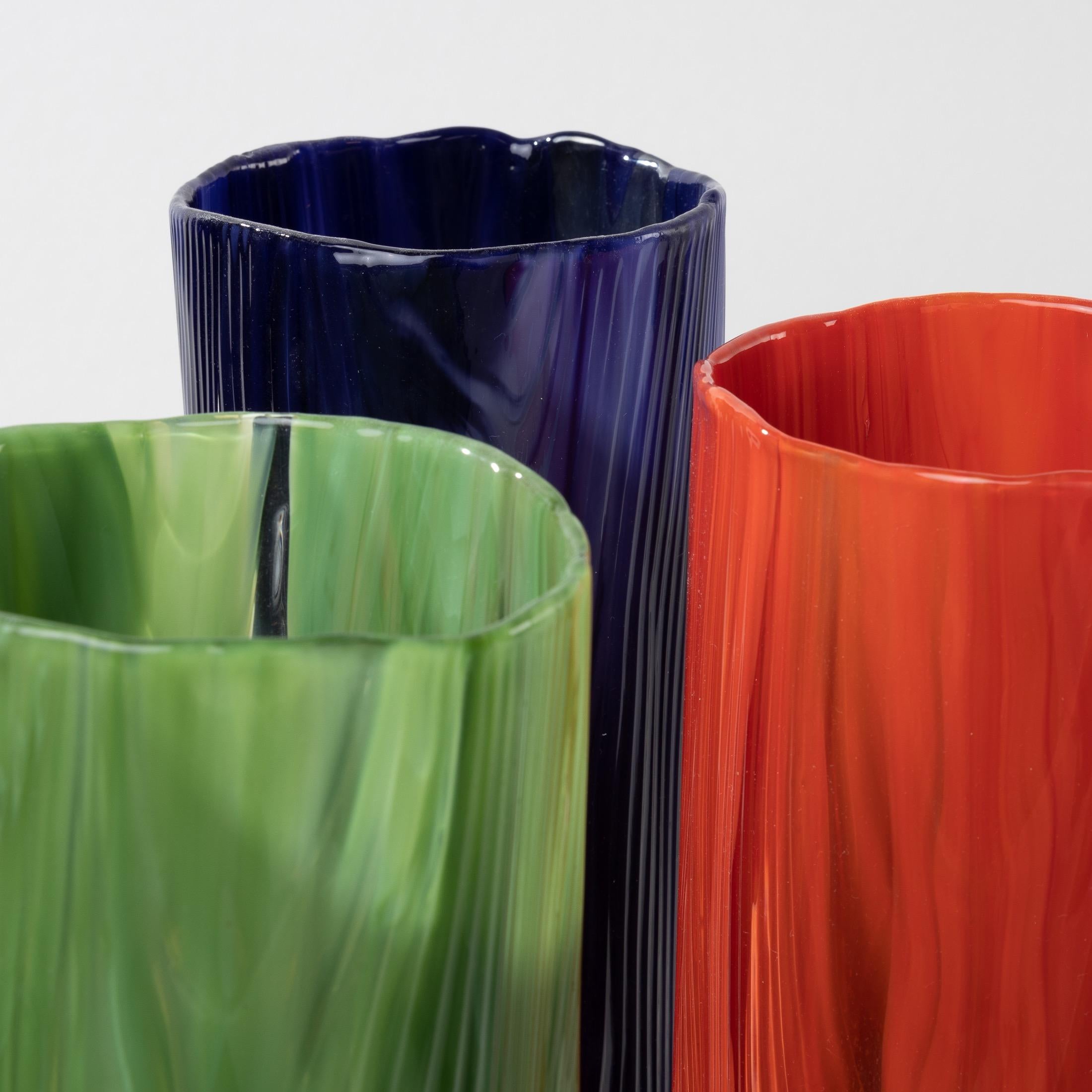 Set of 3 Vases from the “Tronchi” Series by Toni Zuccheri, Venini, Italy In Good Condition In Brussels, BE