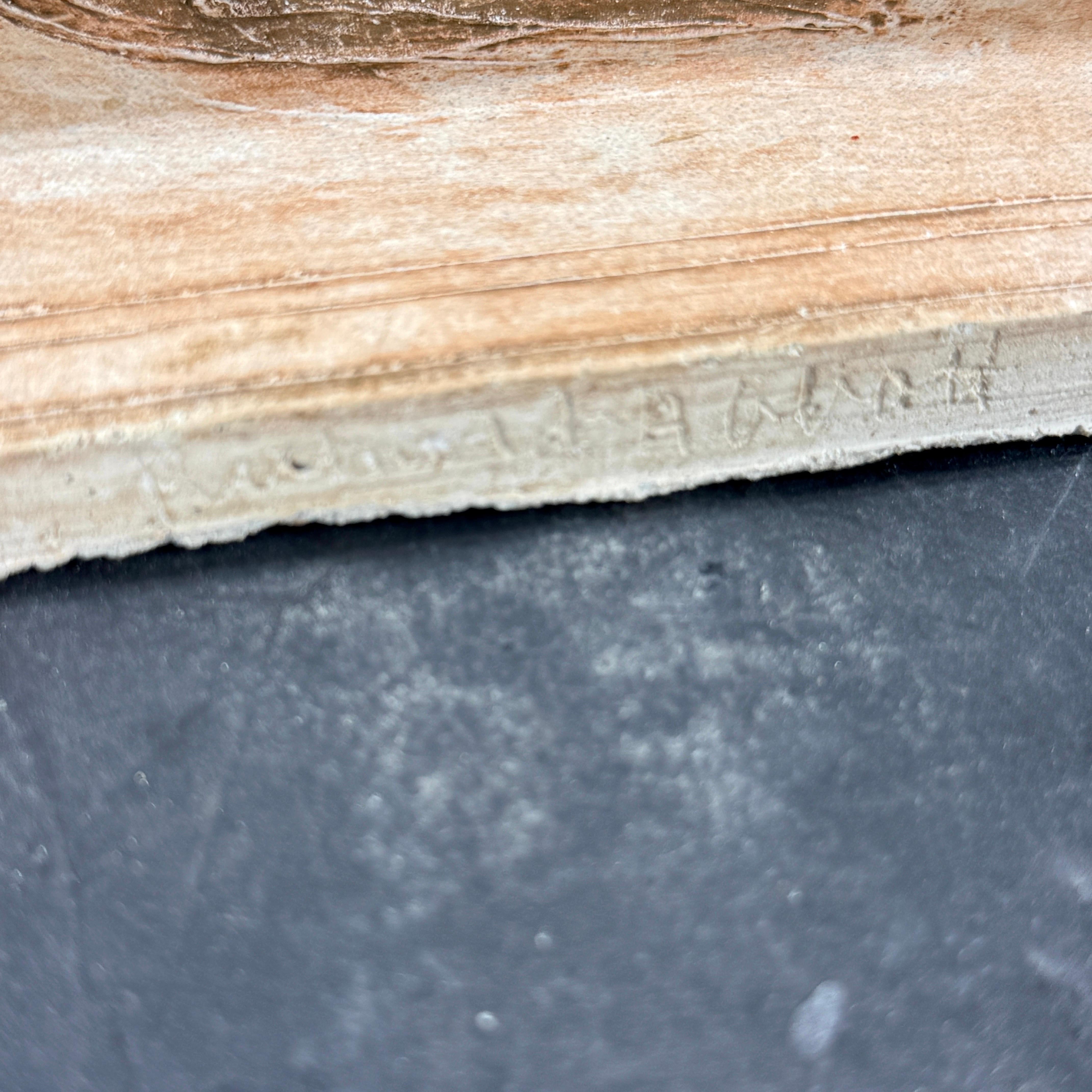 Set de 3 Azulejos de Cerámica con Motivo Vegetal Decoración de Pared Esculturas en venta 8