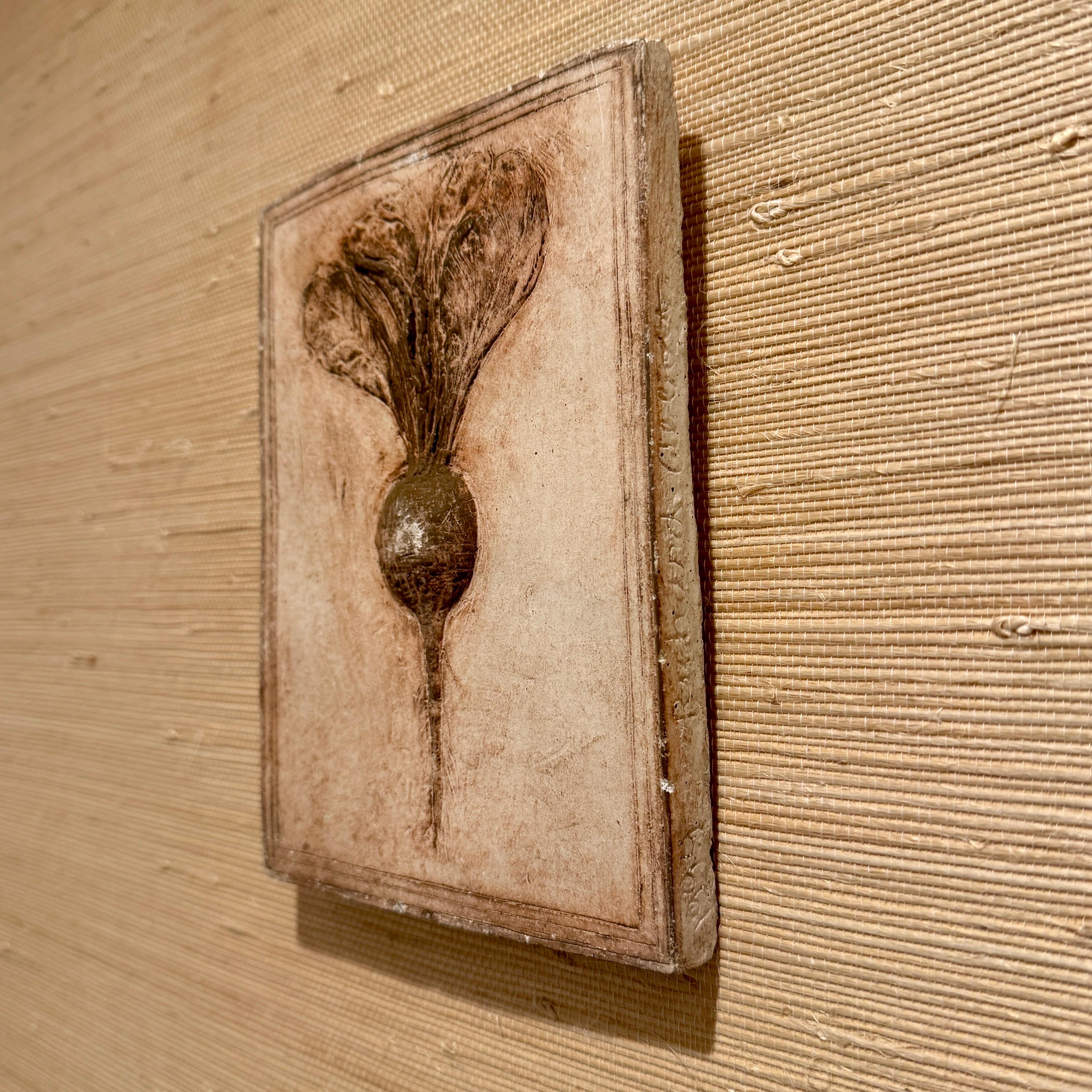 Set de 3 Azulejos de Cerámica con Motivo Vegetal Decoración de Pared Esculturas siglo XX en venta