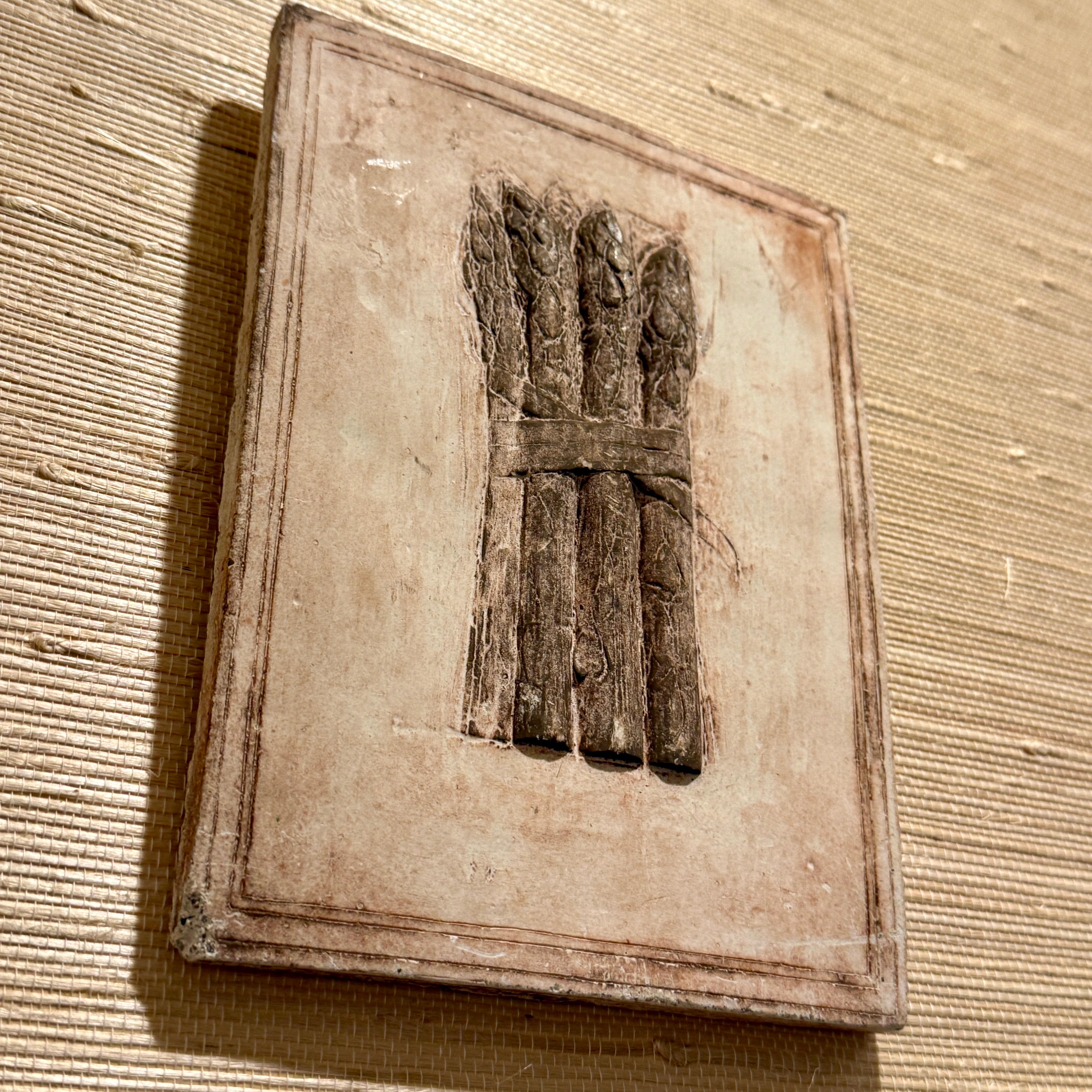 Set de 3 Azulejos de Cerámica con Motivo Vegetal Decoración de Pared Esculturas en venta 4