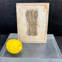 Set of 3 Vegetable Motif Ceramic Tiles Wall Decoration Sculptures