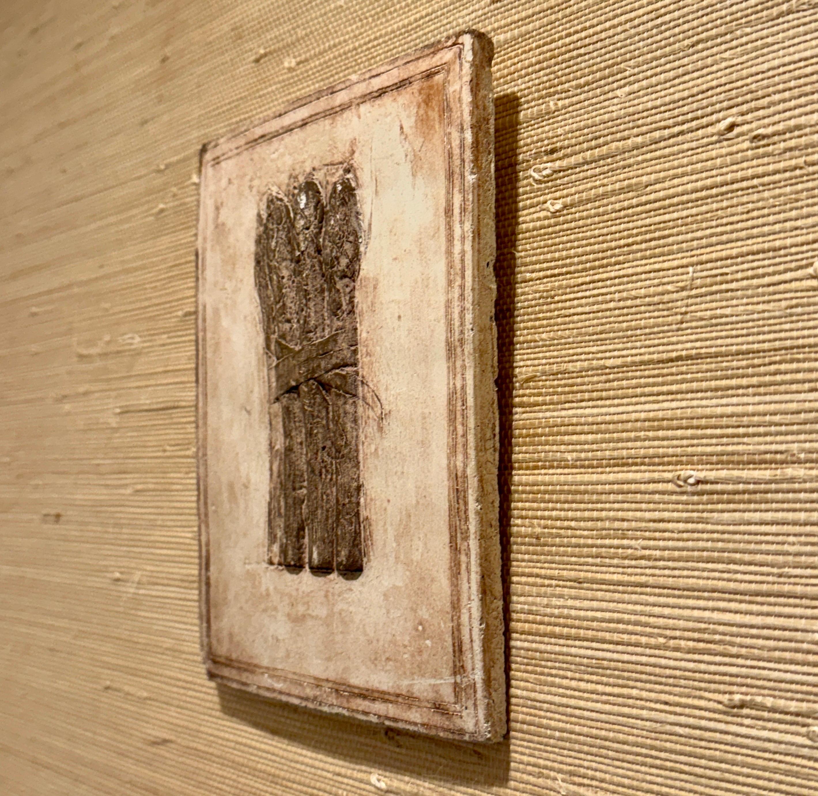 Set de 3 Azulejos de Cerámica con Motivo Vegetal Decoración de Pared Esculturas en venta 2