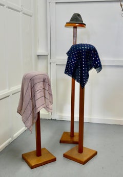 Set of 3 Very High Taylor’s Wooden Fabric Display Shop Stands